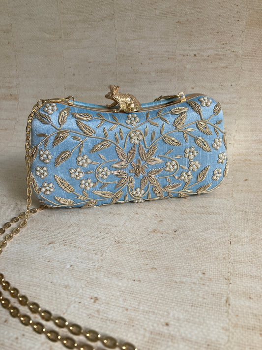 Milani (Rectangular Clutch) (Blue) (ST263)