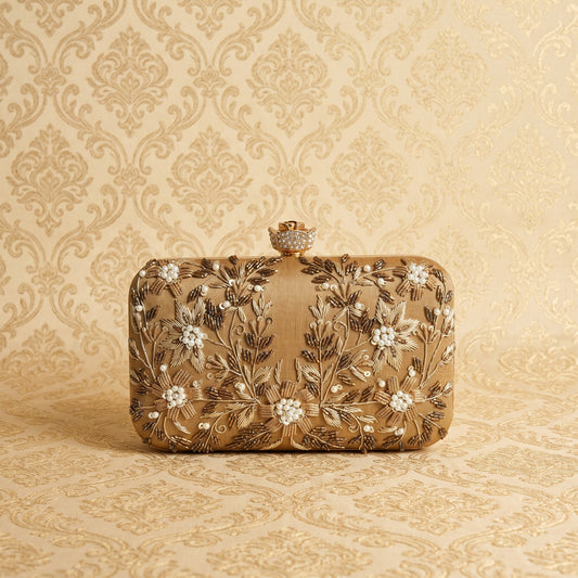 Pasha Rectangular Clutch (ST1135) (Gold)