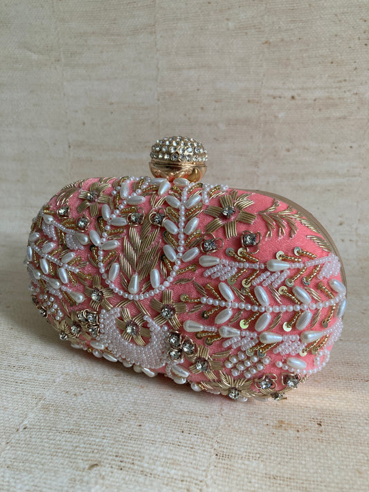 Ambrose (Oval Clutch)(Peachy Pink)(ST266)