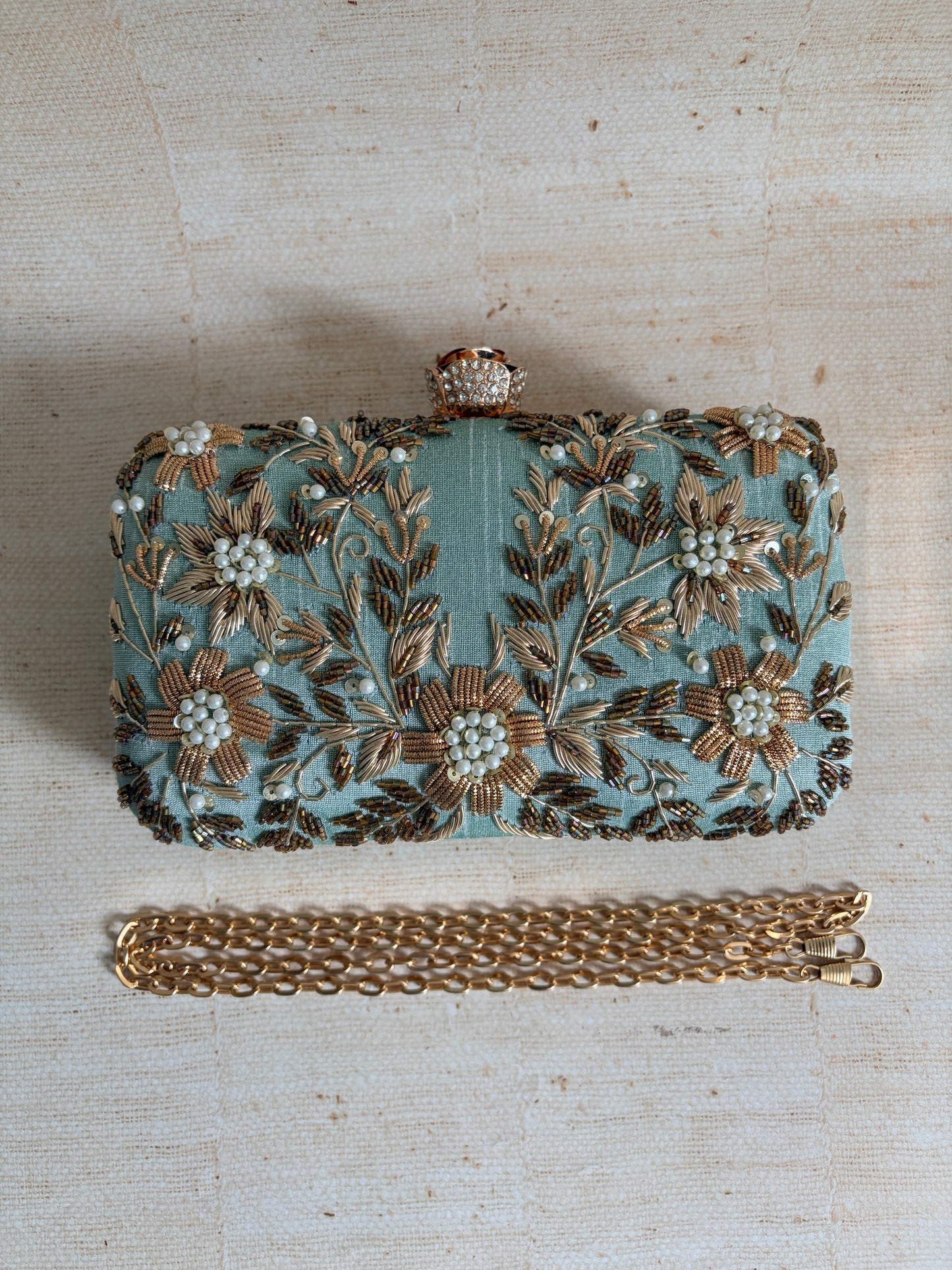 Pasha Rectangular Clutch (ST1135) (Mint Green)
