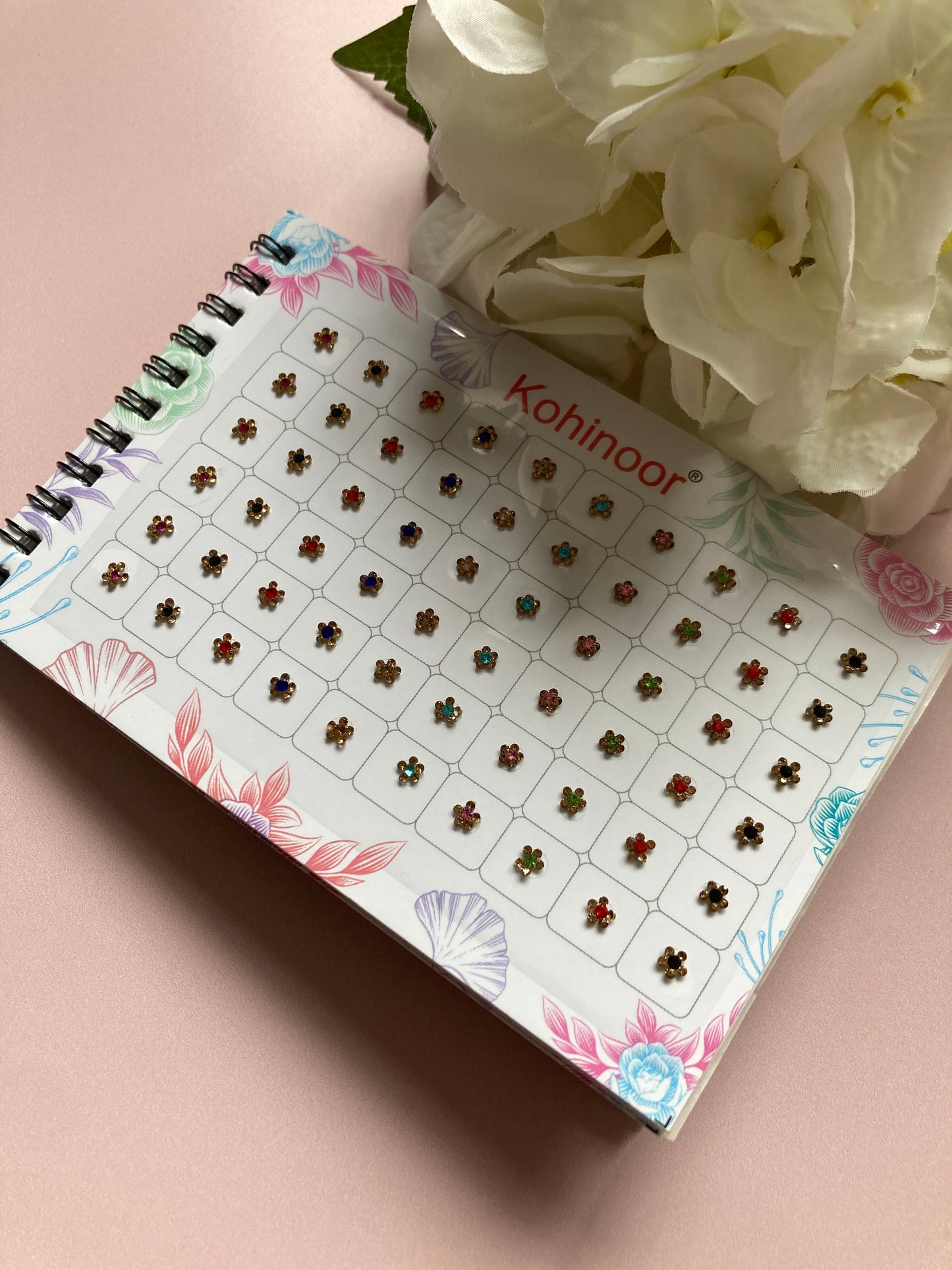 Colourful 5 Page 300 Flower Bindi Booklet (ST986)