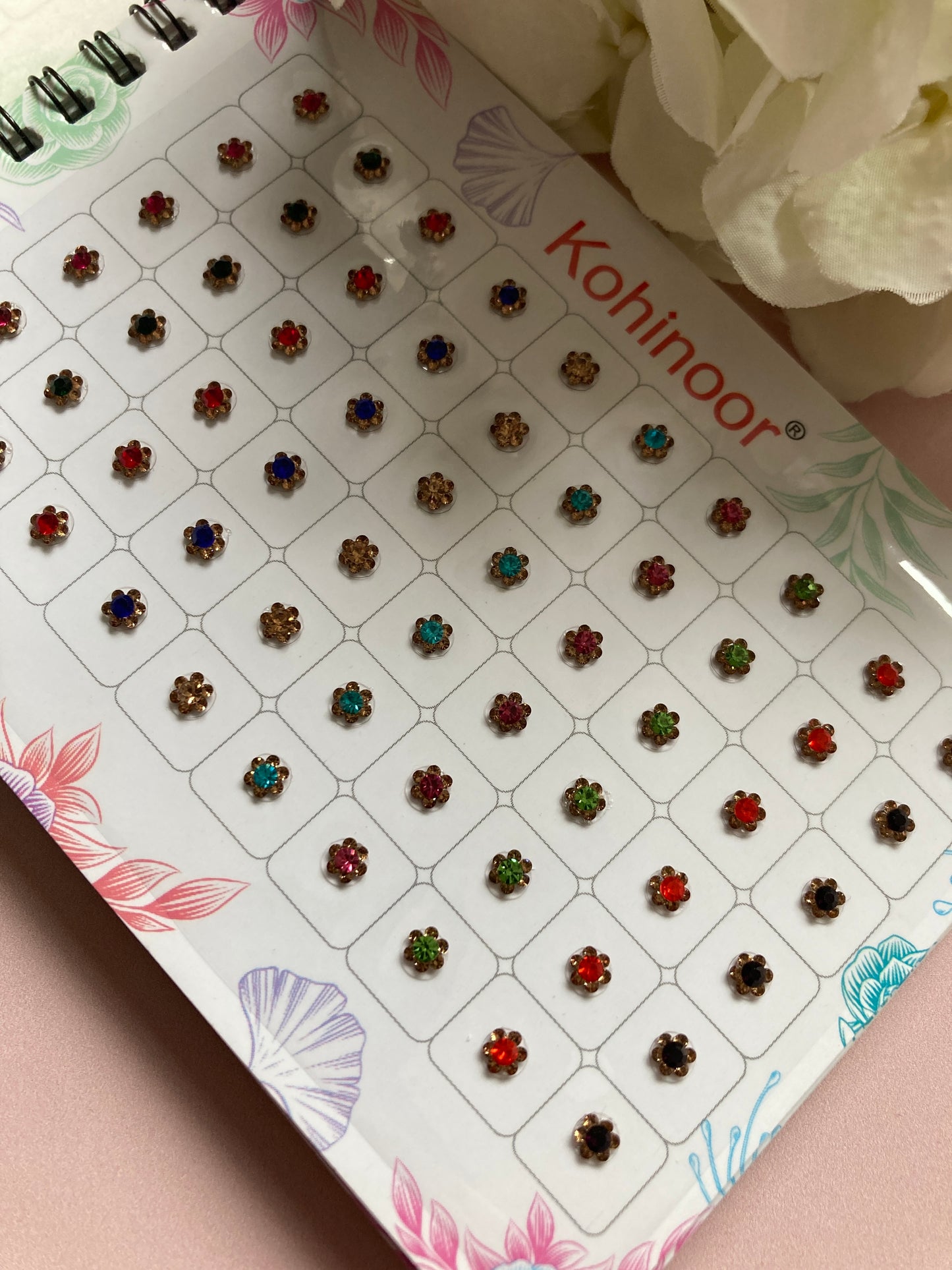 Colourful 5 Page 300 Flower Bindi Booklet (ST986)