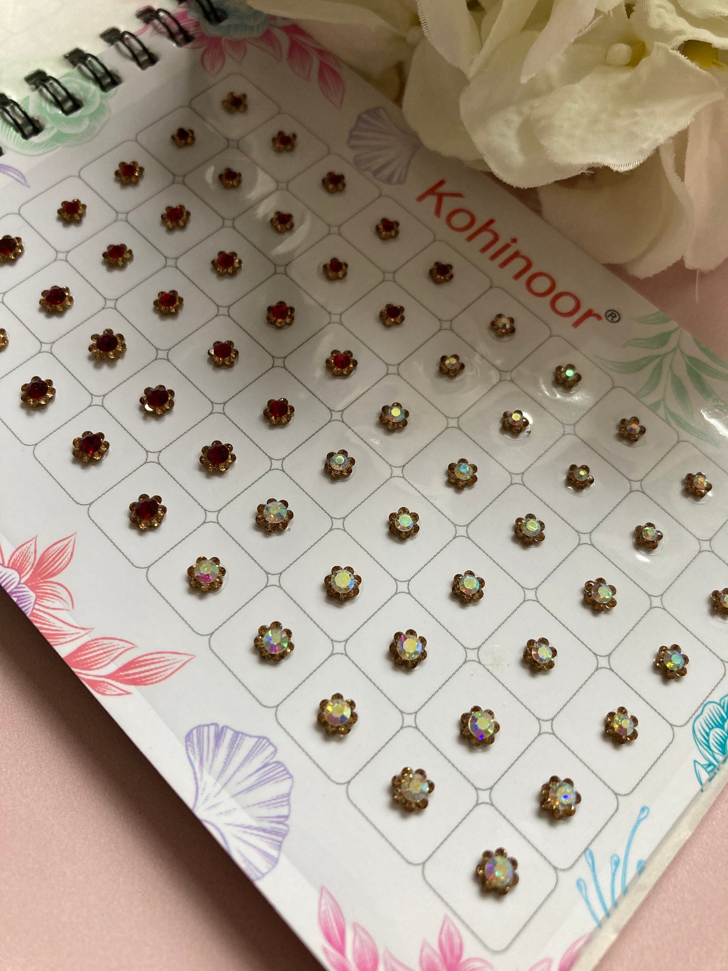 Colourful 5 Page 300 Flower Bindi Booklet (ST986)