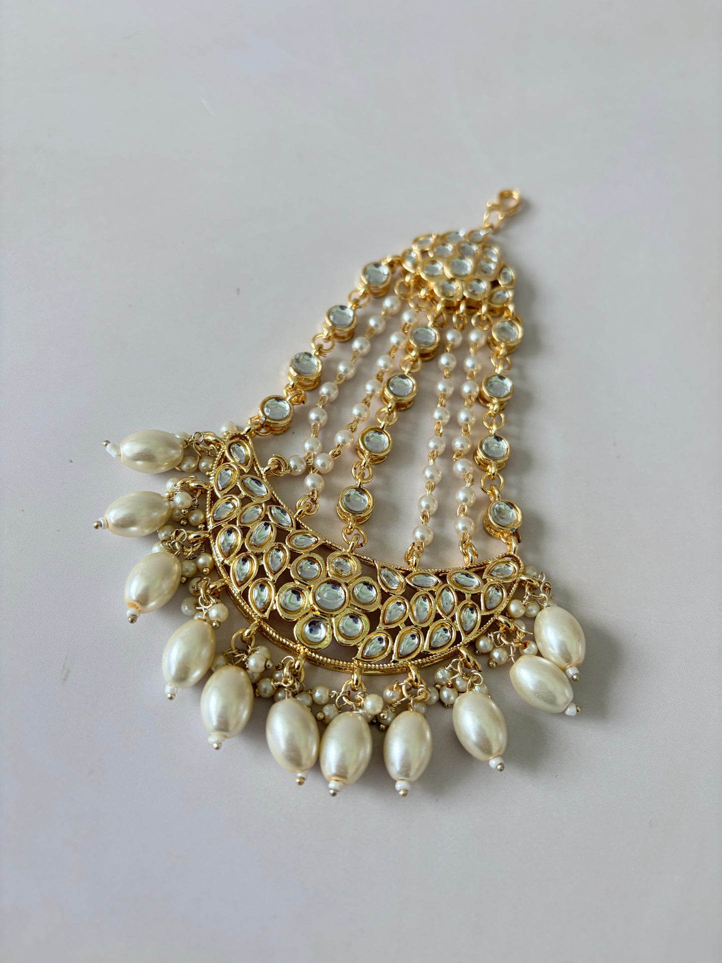 Pearl Gold Plated Pearl Passa/Jhumar (ST1217)