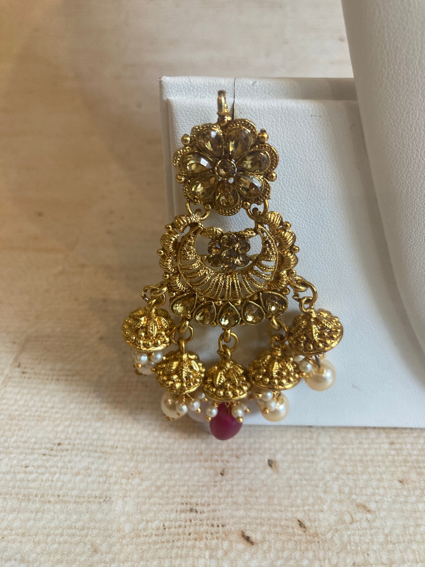 Chandni Antique Gold Plated Beaded Necklace Set (ST226)