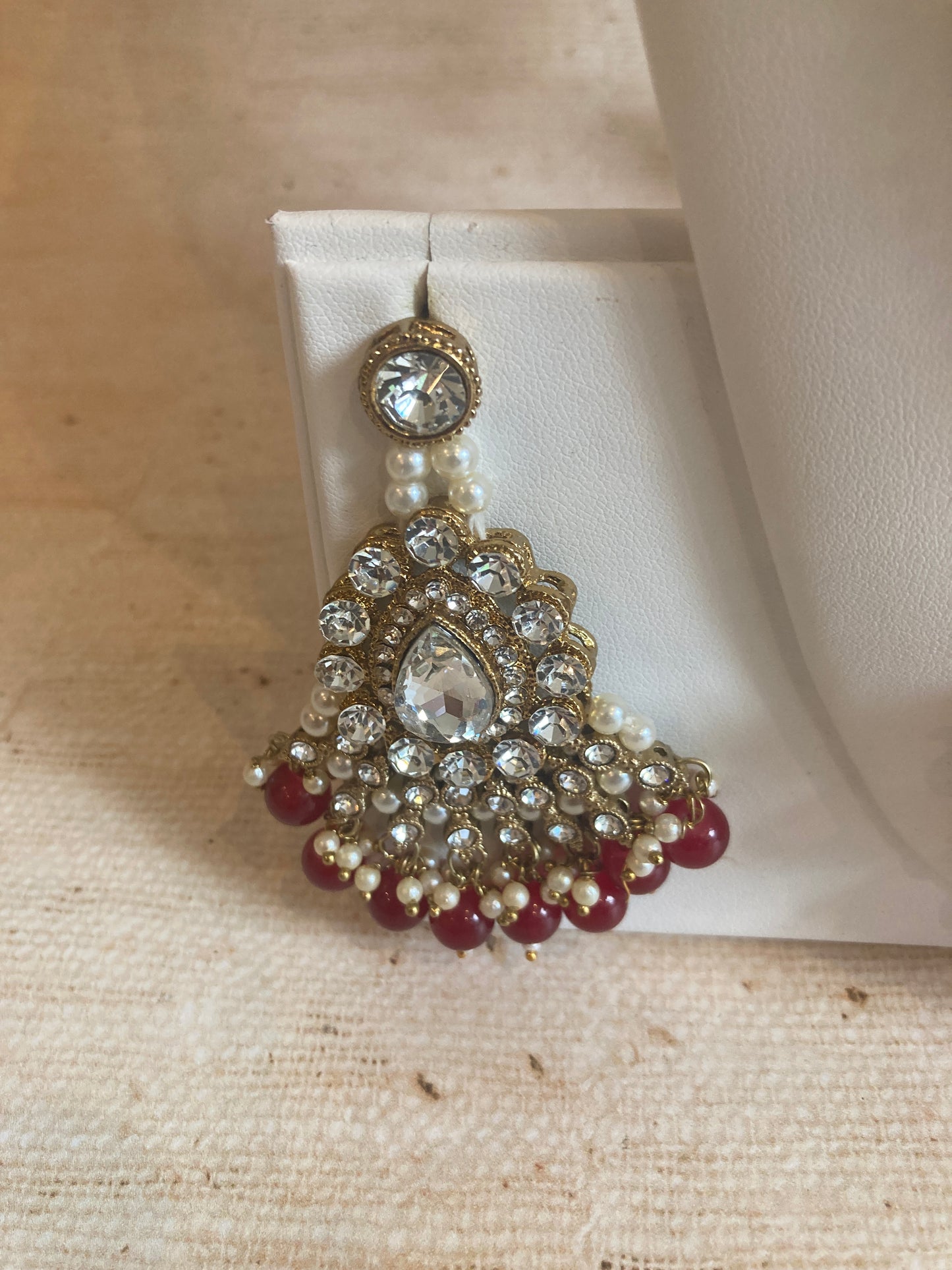 Riyasat Meenakari Kundan Pearl Set (ST128) (Silver Maroon)