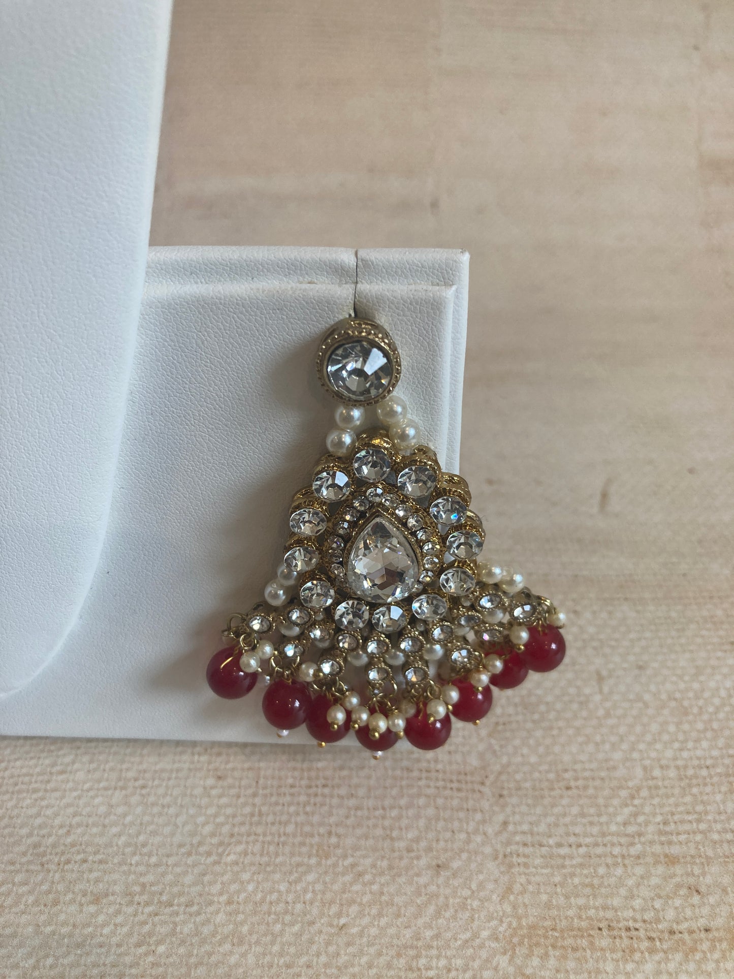 Riyasat Meenakari Kundan Pearl Set (ST128) (Silver Maroon)