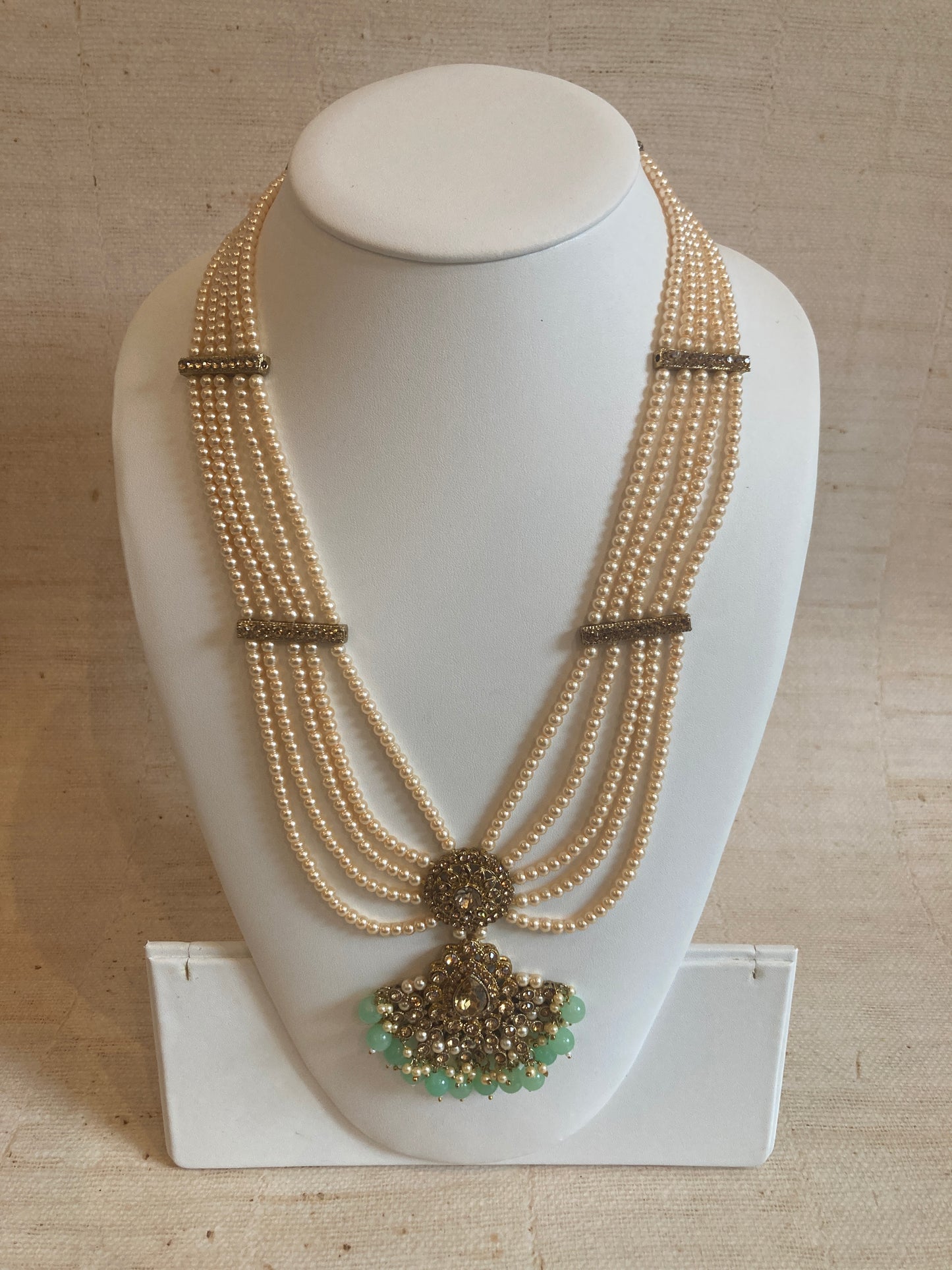 Riyasat Meenakari Kundan Pearl Set (ST128) (Mint)