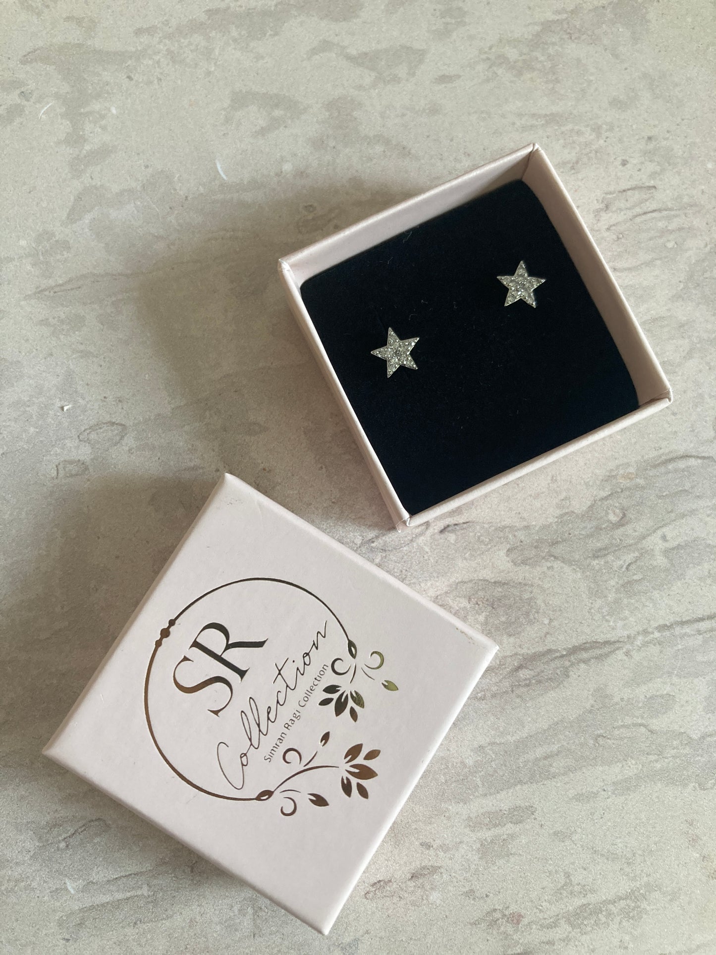 Star Stud Earrings (ST788) (Silver)