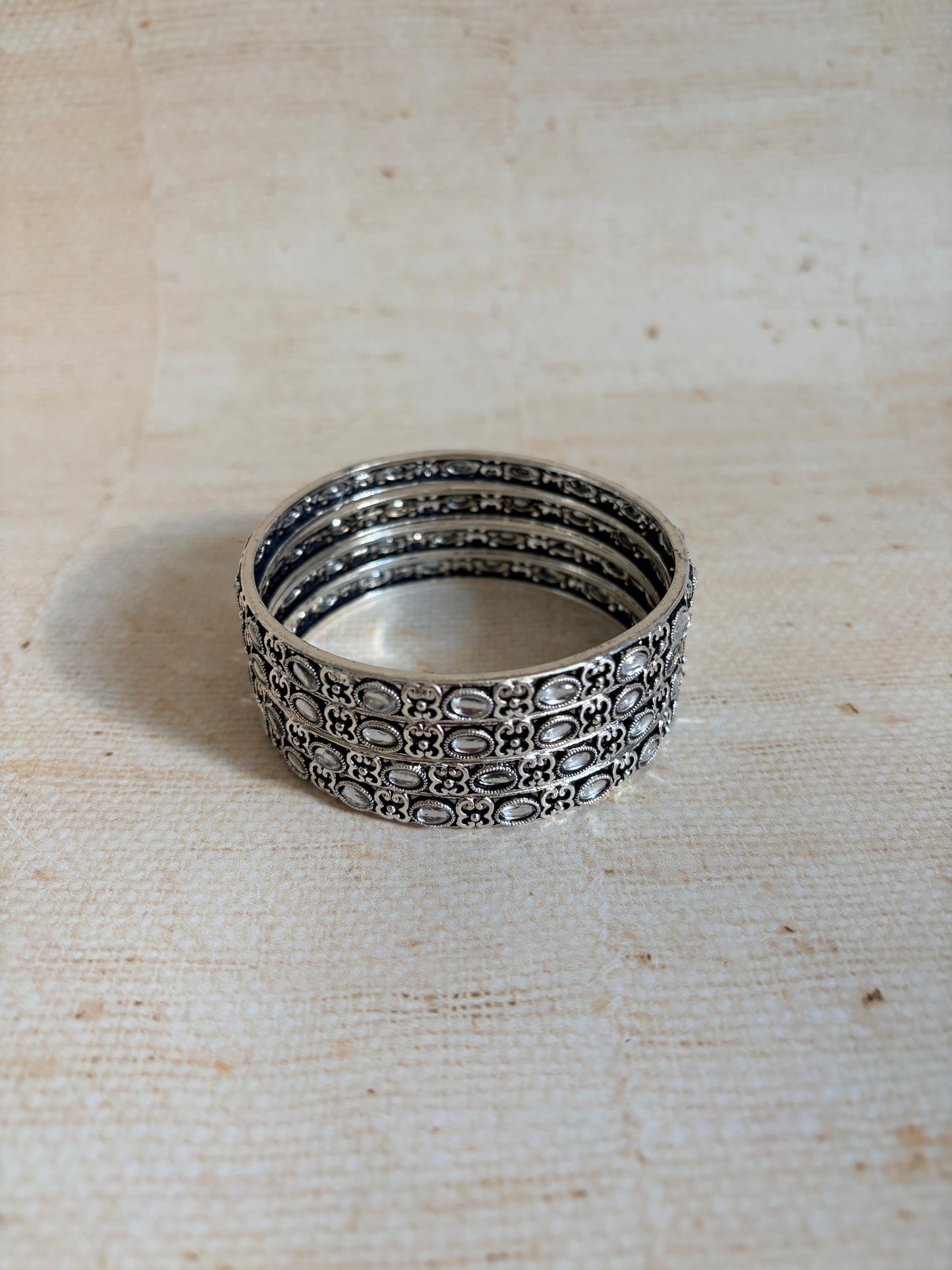 Oxidised Silver Indian Bangles 2.6 (ST1239)