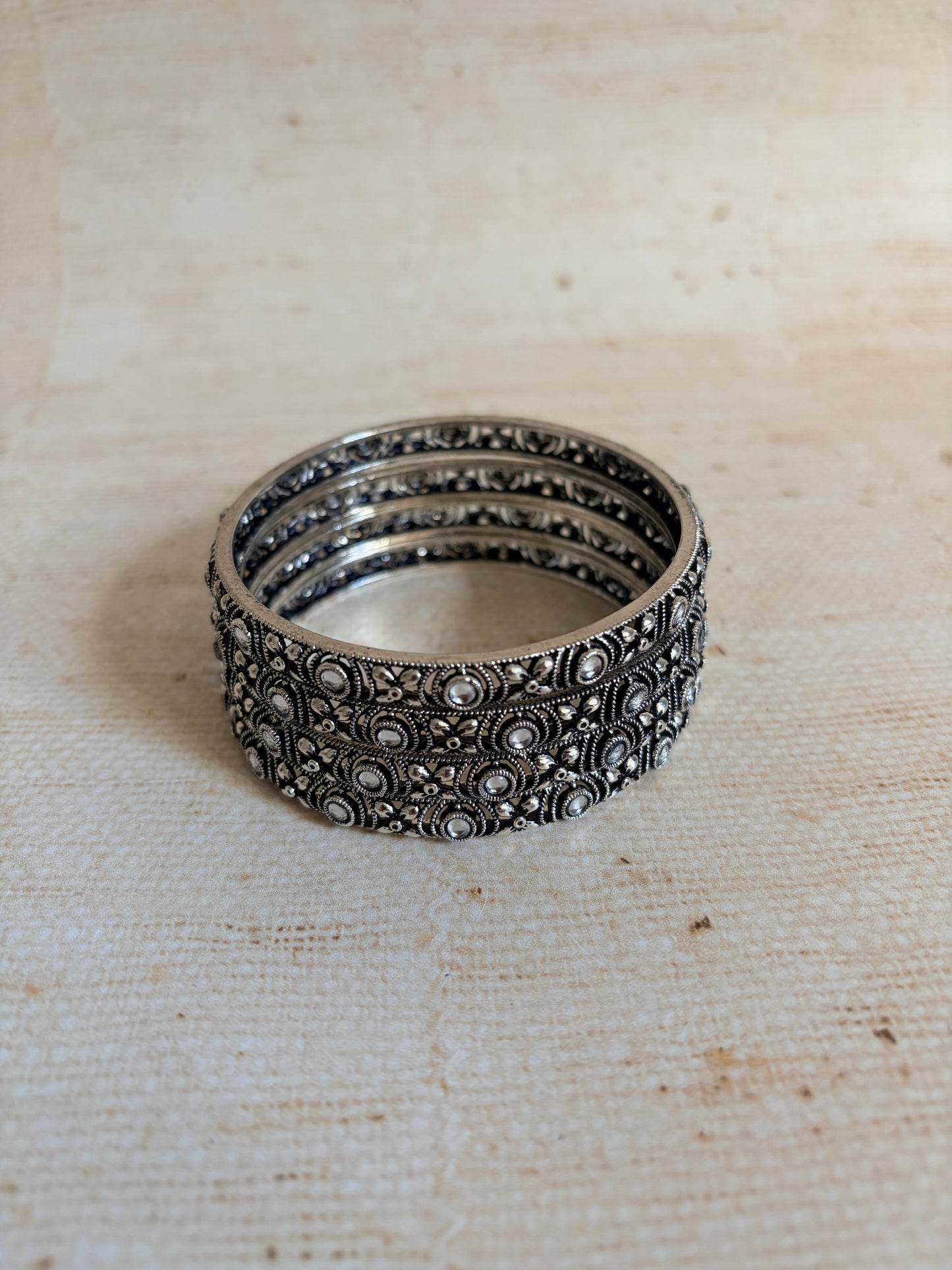 Oxidised Silver Indian Bangles 2.6 (ST1240)