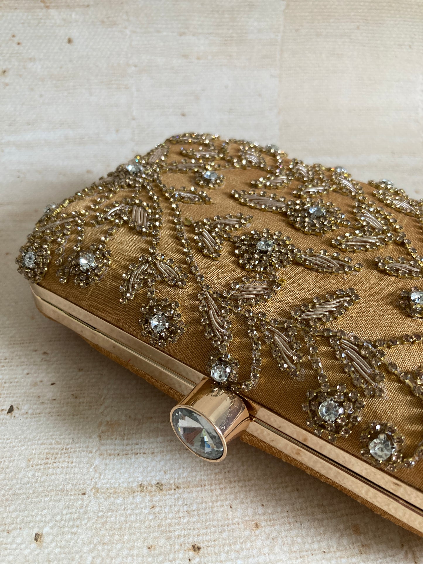 Calcutta Rectangular Clutch (ST1004) (Gold)