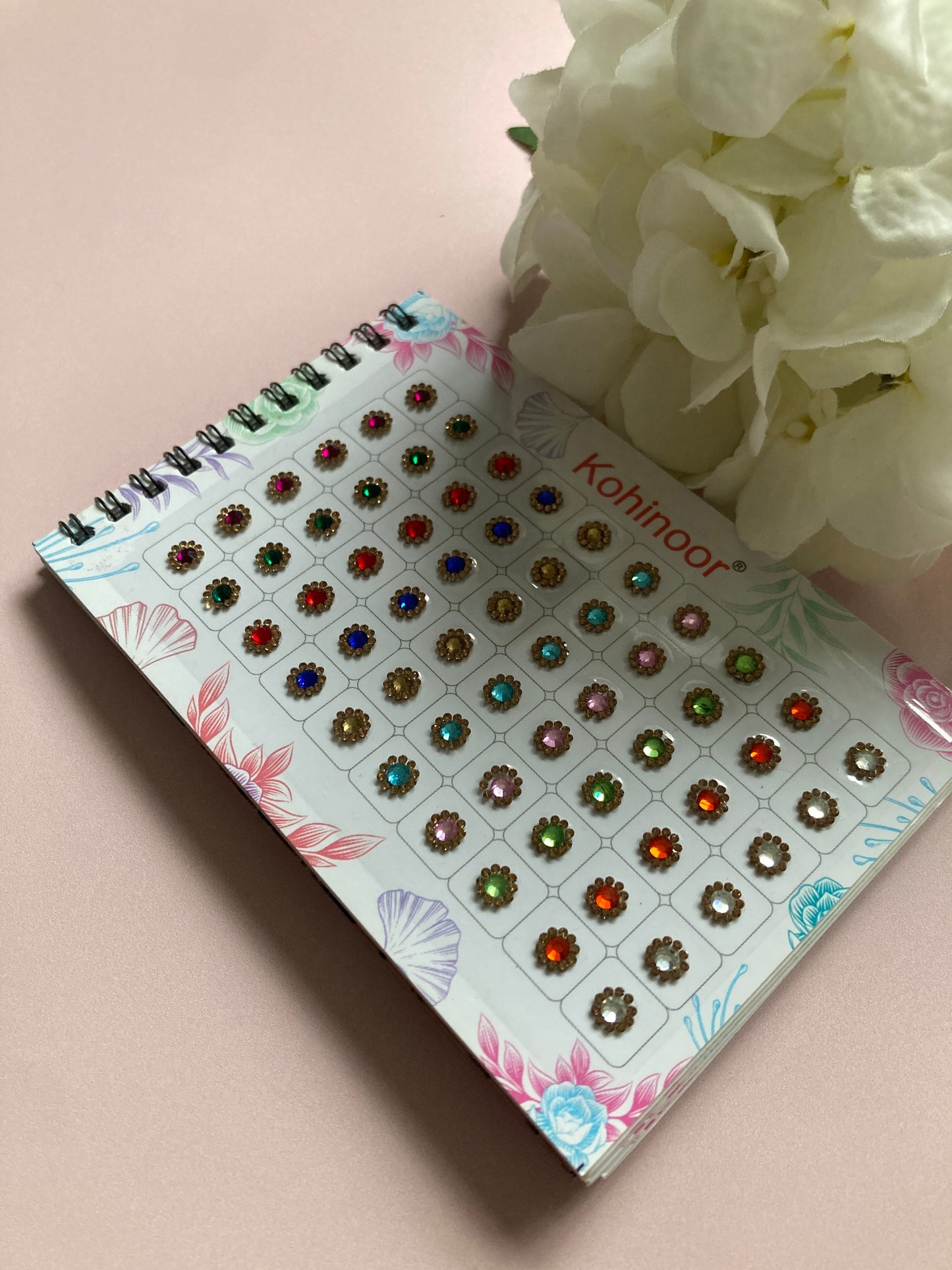 Colourful Beaded Iridescent 5 Page 300 Bindi Booklet (ST1019)