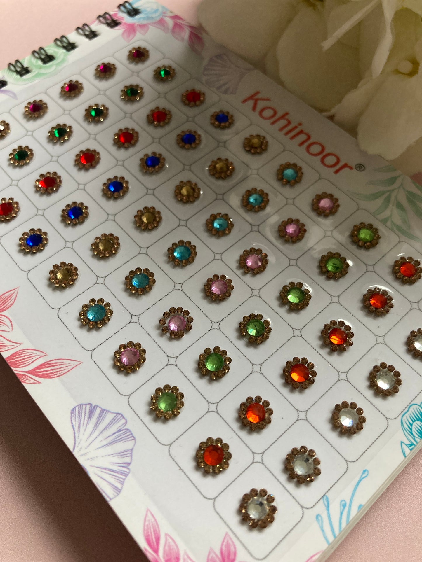 Colourful Beaded Iridescent 5 Page 300 Bindi Booklet (ST1019)