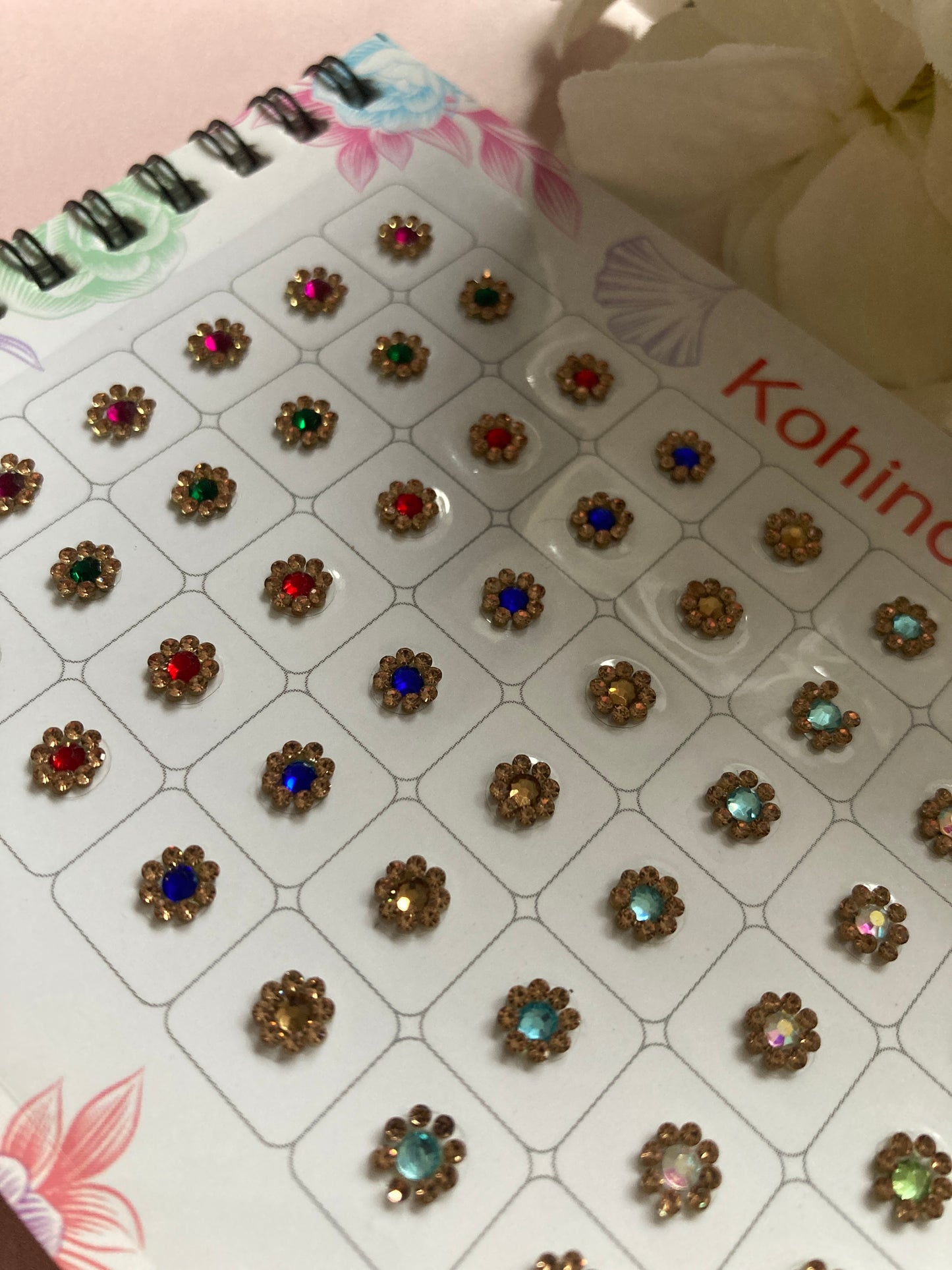 Colourful Beaded Iridescent 5 Page 300 Bindi Booklet (ST1019)
