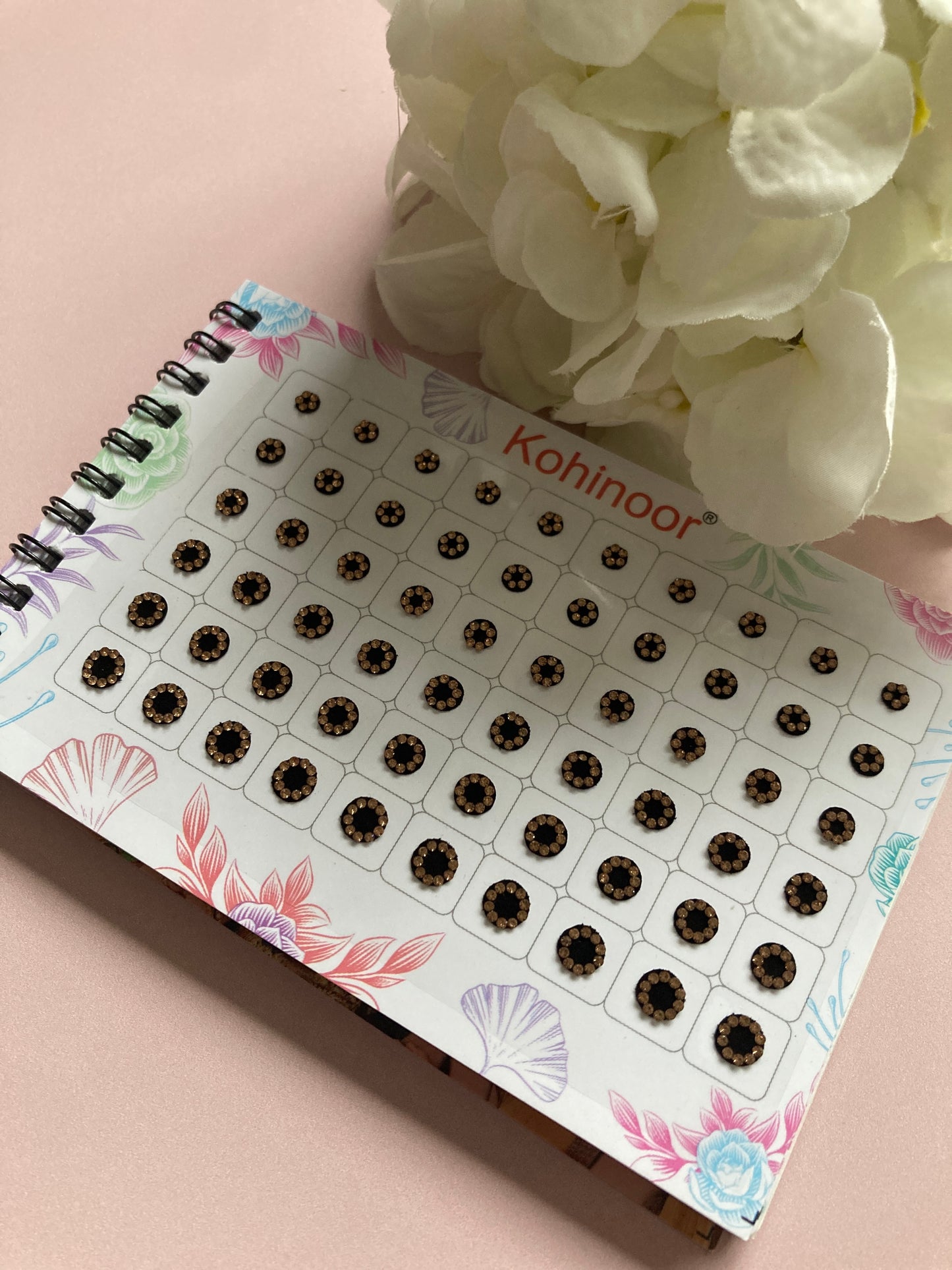 Black Silver And Antique Stone Border 5 Page 300 Bindi Booklet (ST1020)