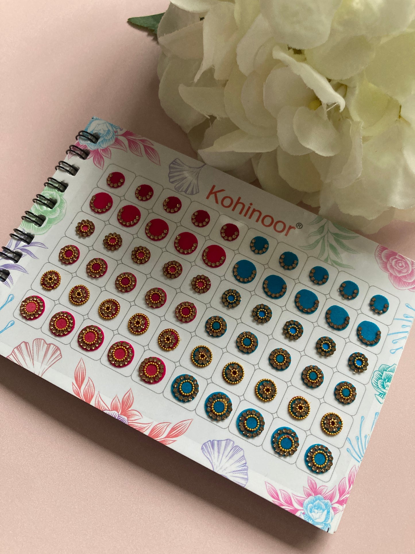 Antique Stone Colourful Velvet 5 Page 300 Bindi Booklet (ST1023)