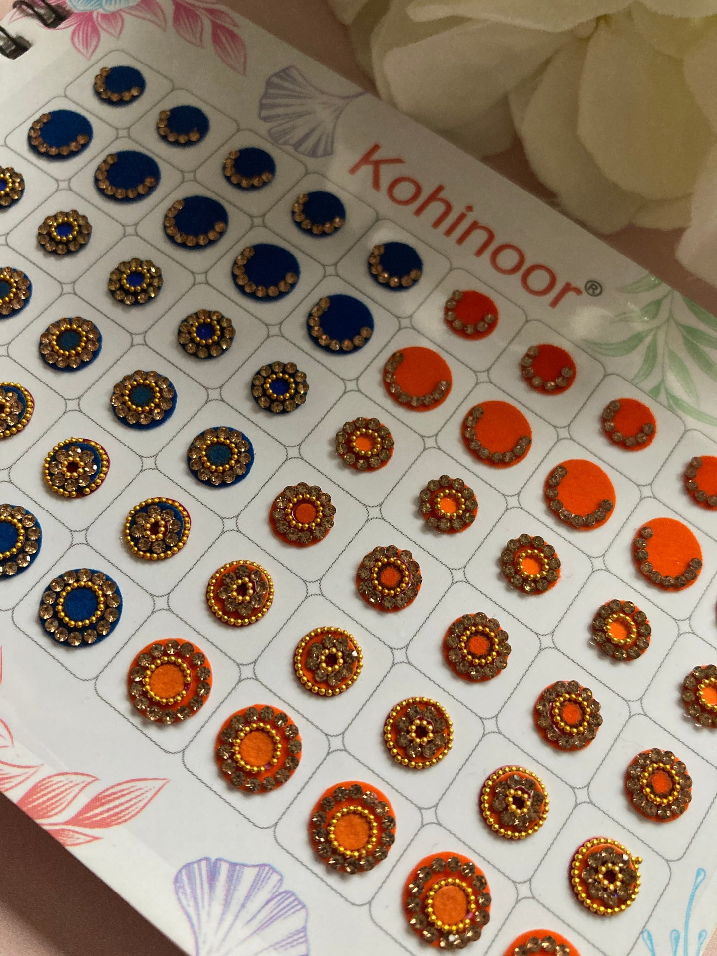 Antique Stone Colourful Velvet 5 Page 300 Bindi Booklet (ST1023)