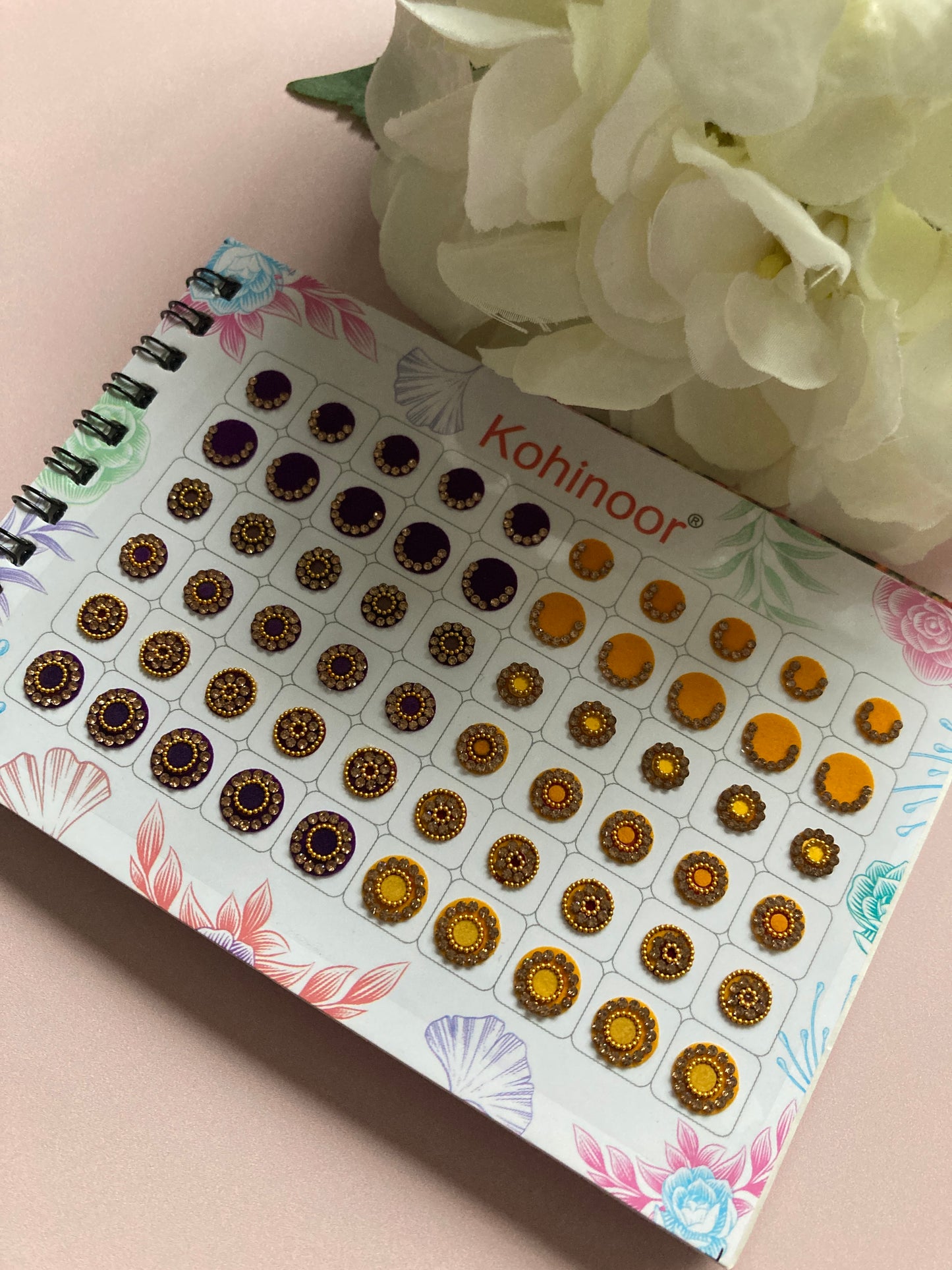 Antique Stone Colourful Velvet 5 Page 300 Bindi Booklet (ST1023)