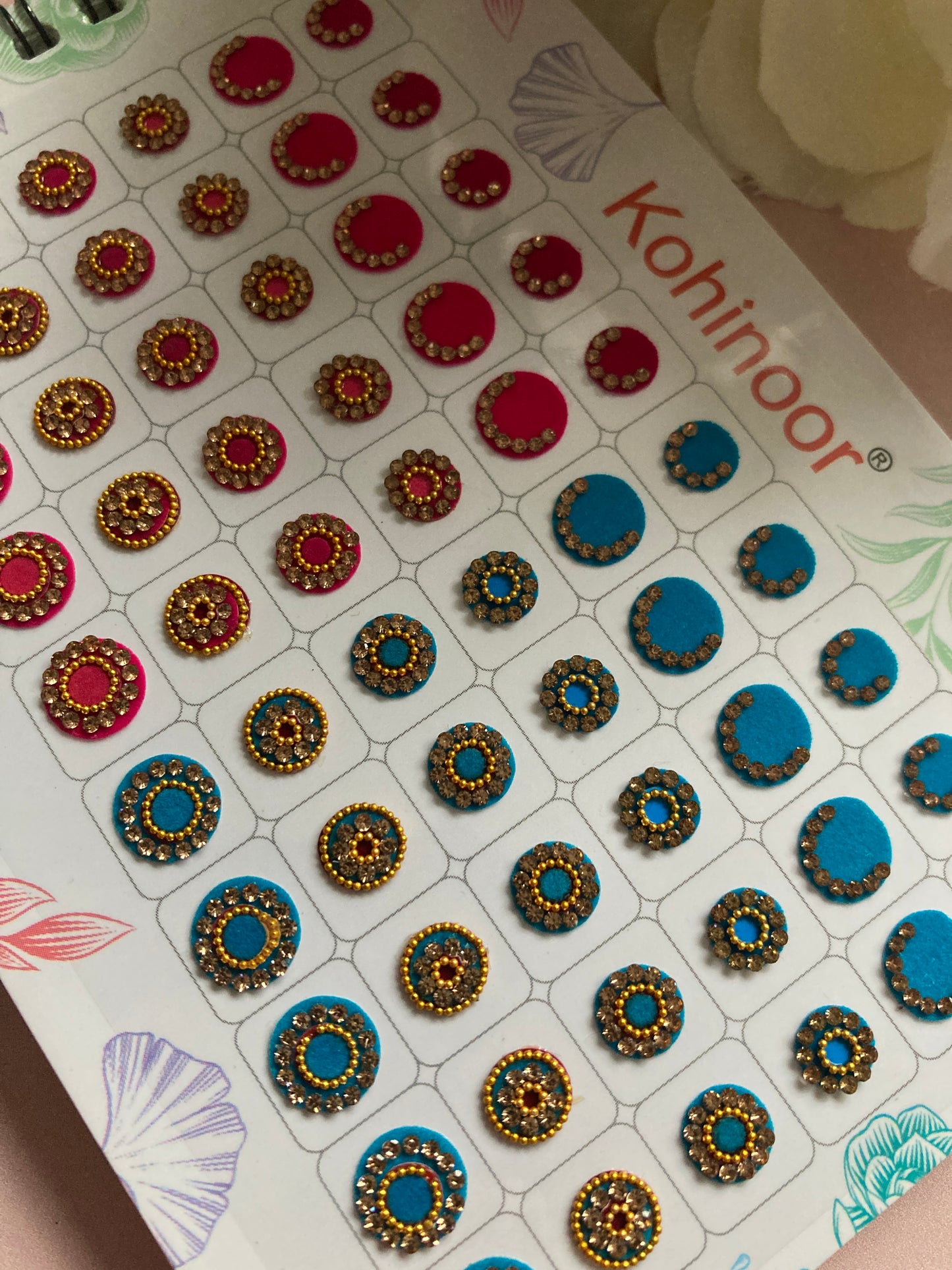 Antique Stone Colourful Velvet 5 Page 300 Bindi Booklet (ST1023)