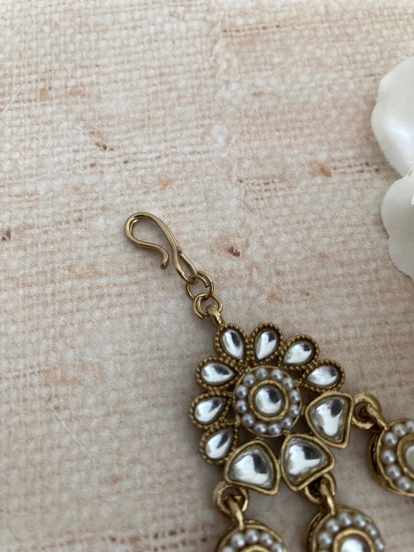 Chand Antique Gold Pearl Passa/Jhumar (ST1032)