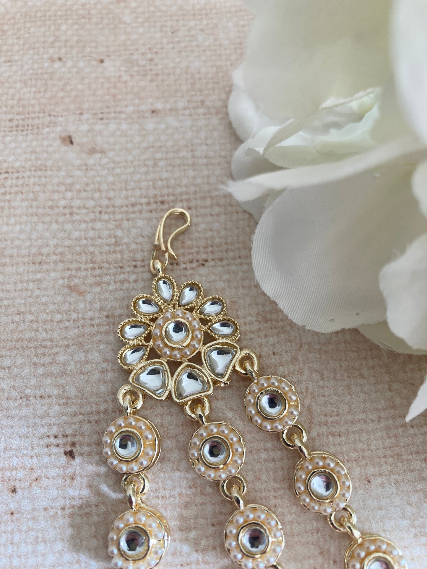 Chand Gold Plated Pearl Passa/Jhumar (ST1032)