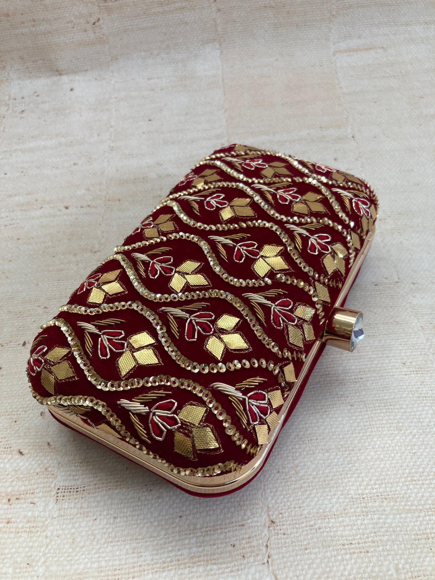 Agra Maroon Clutch (ST811)