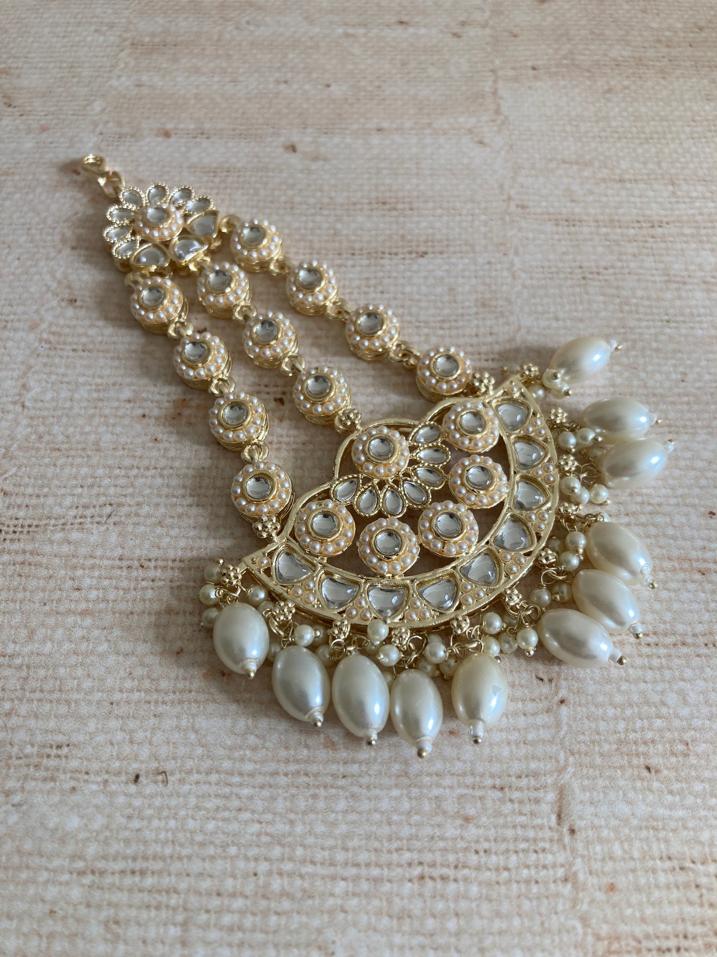 Chand Gold Plated Pearl Passa/Jhumar (ST1032)