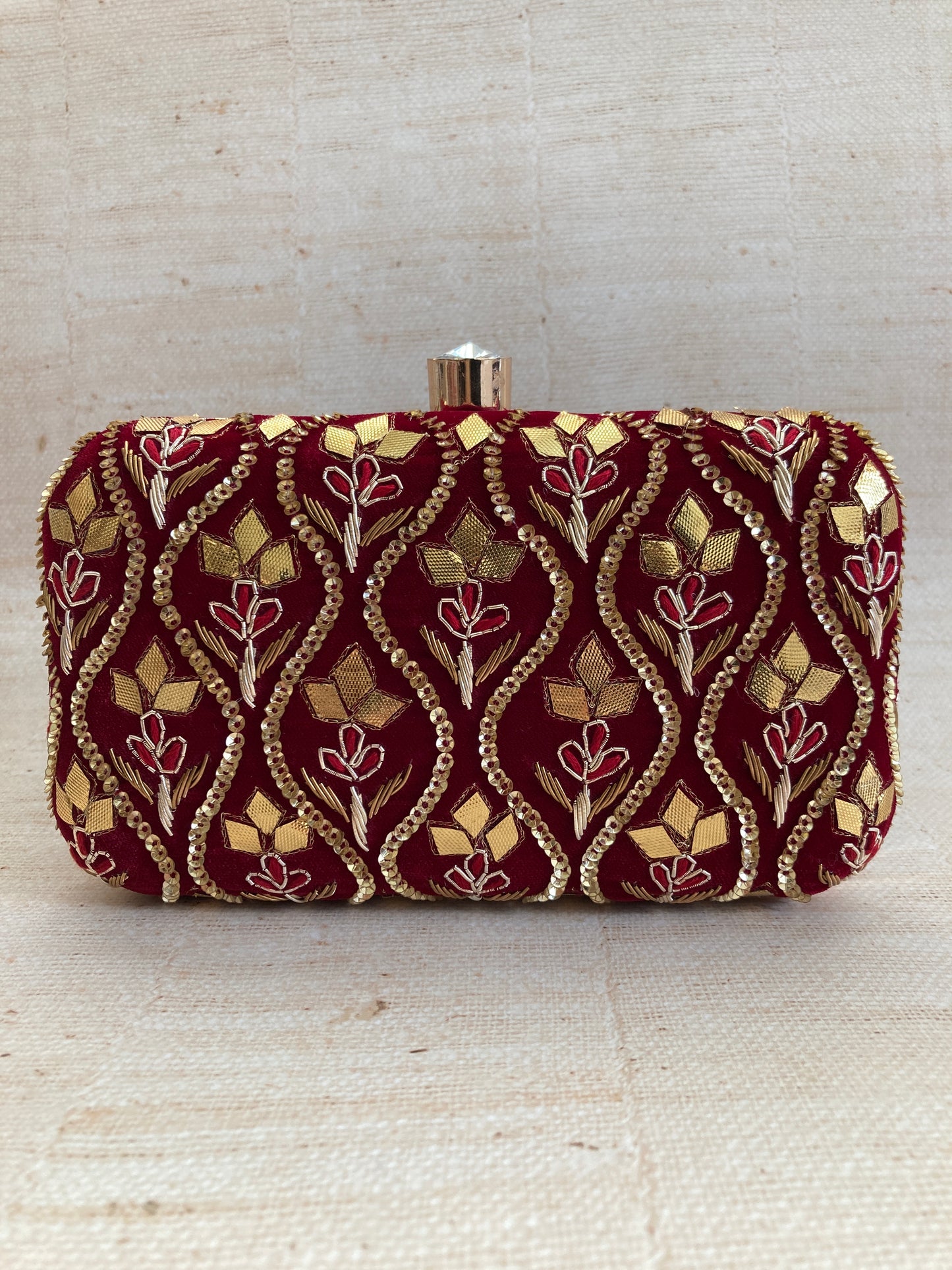 Agra Maroon Clutch (ST811)