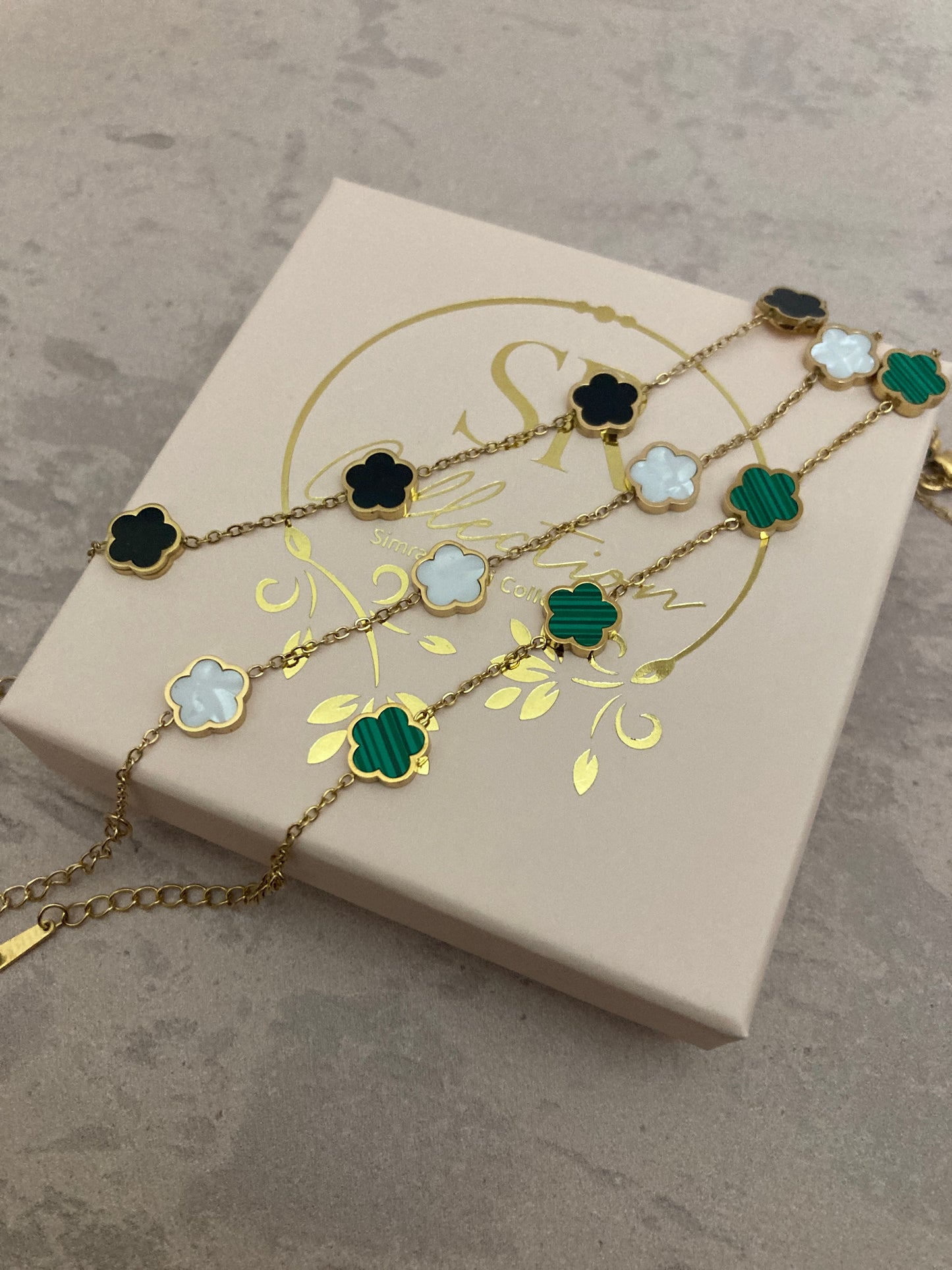 Valentina Clover Bracelet (ST819) (Black)