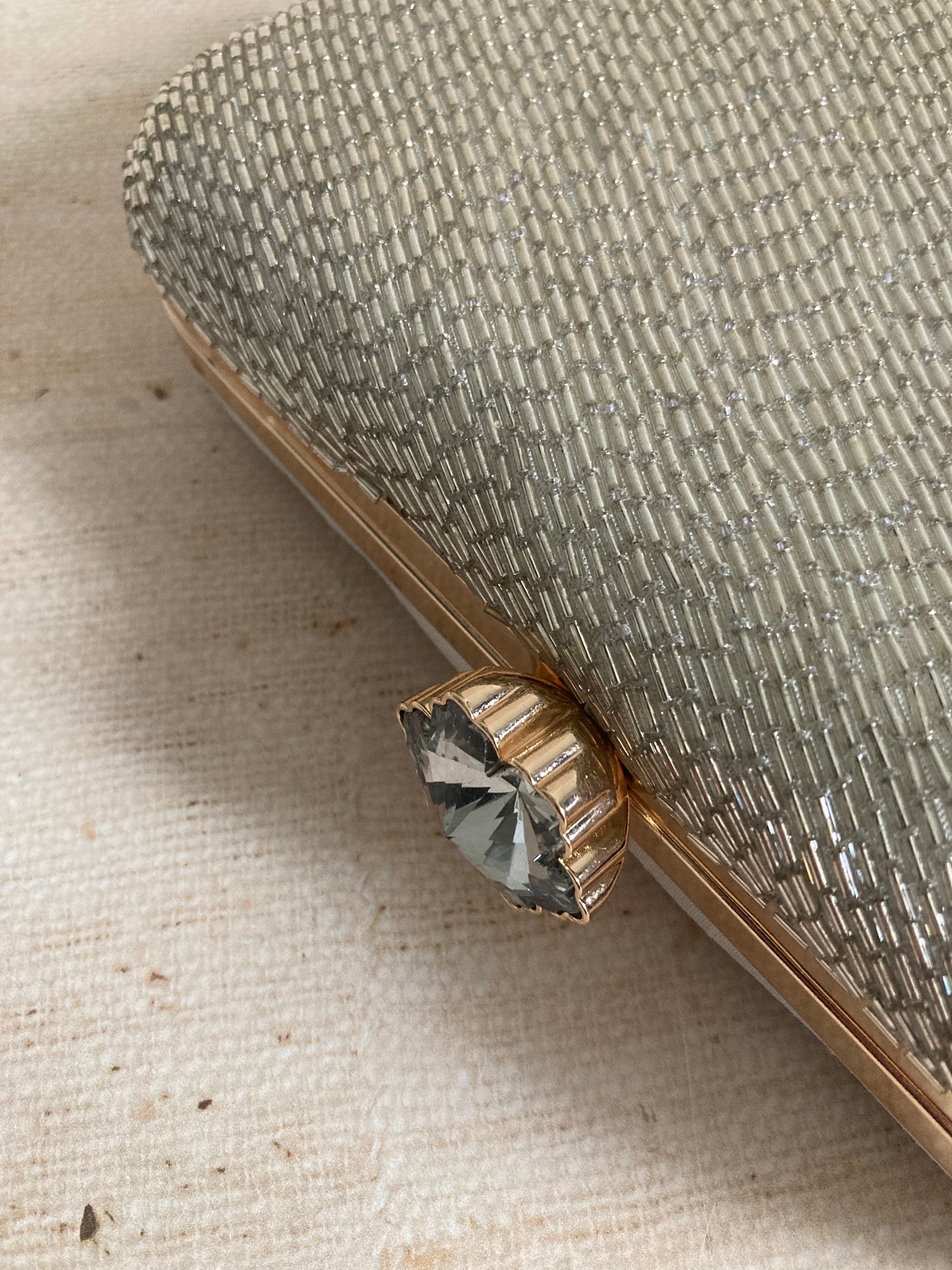 Thea (Rectangular Clutch) (Silver) (ST1028)