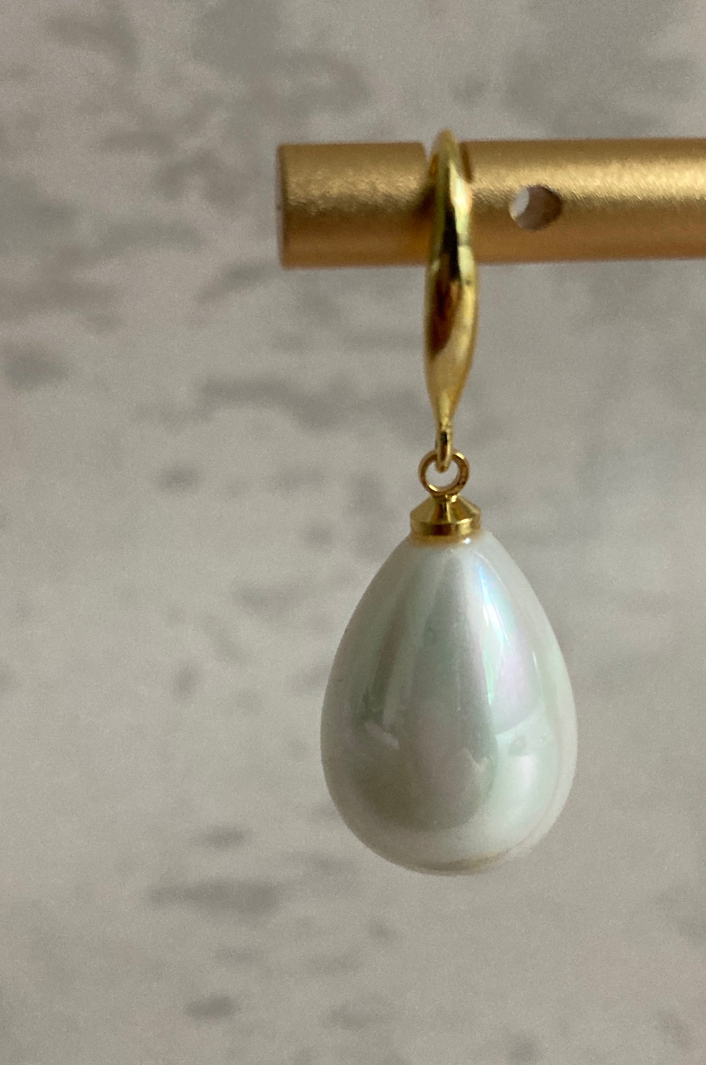 Pearl Droplet Drop Earrings (ST827)