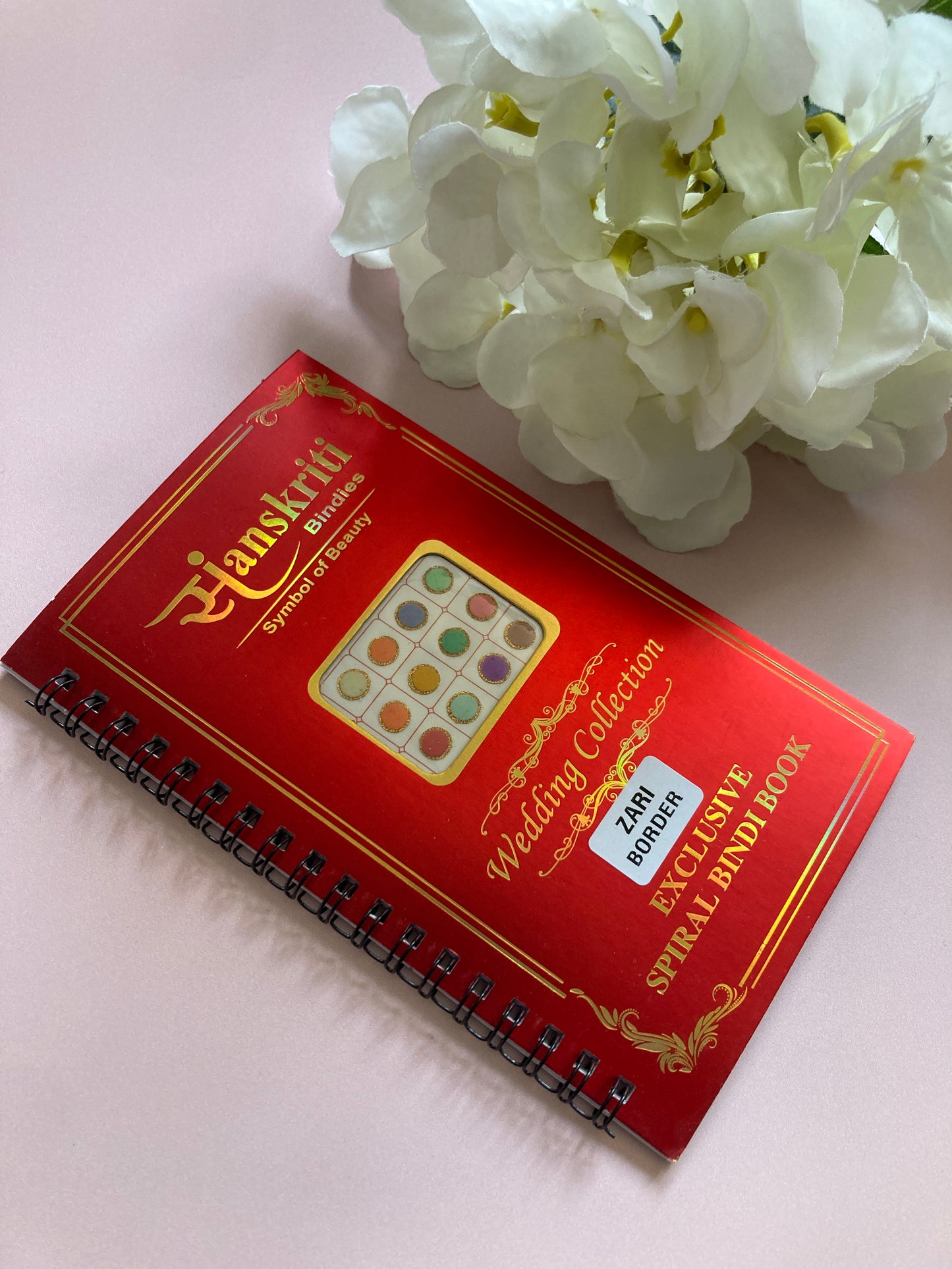 Gold Border Zari Velvet 576 Bindi Booklet (ST1053)