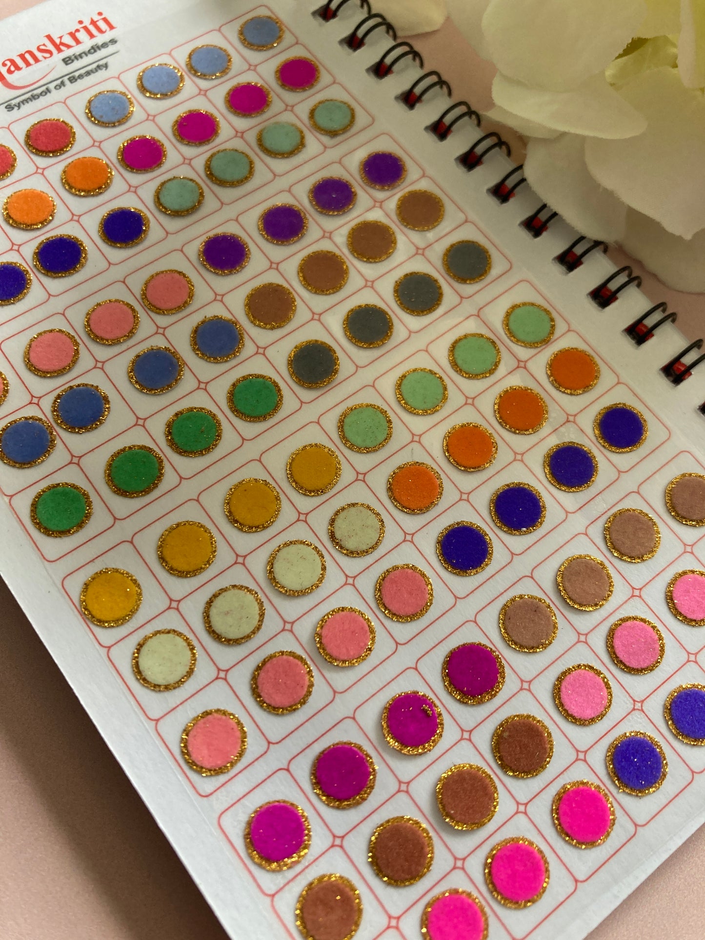 Gold Border Zari Velvet 576 Bindi Booklet (ST1053)