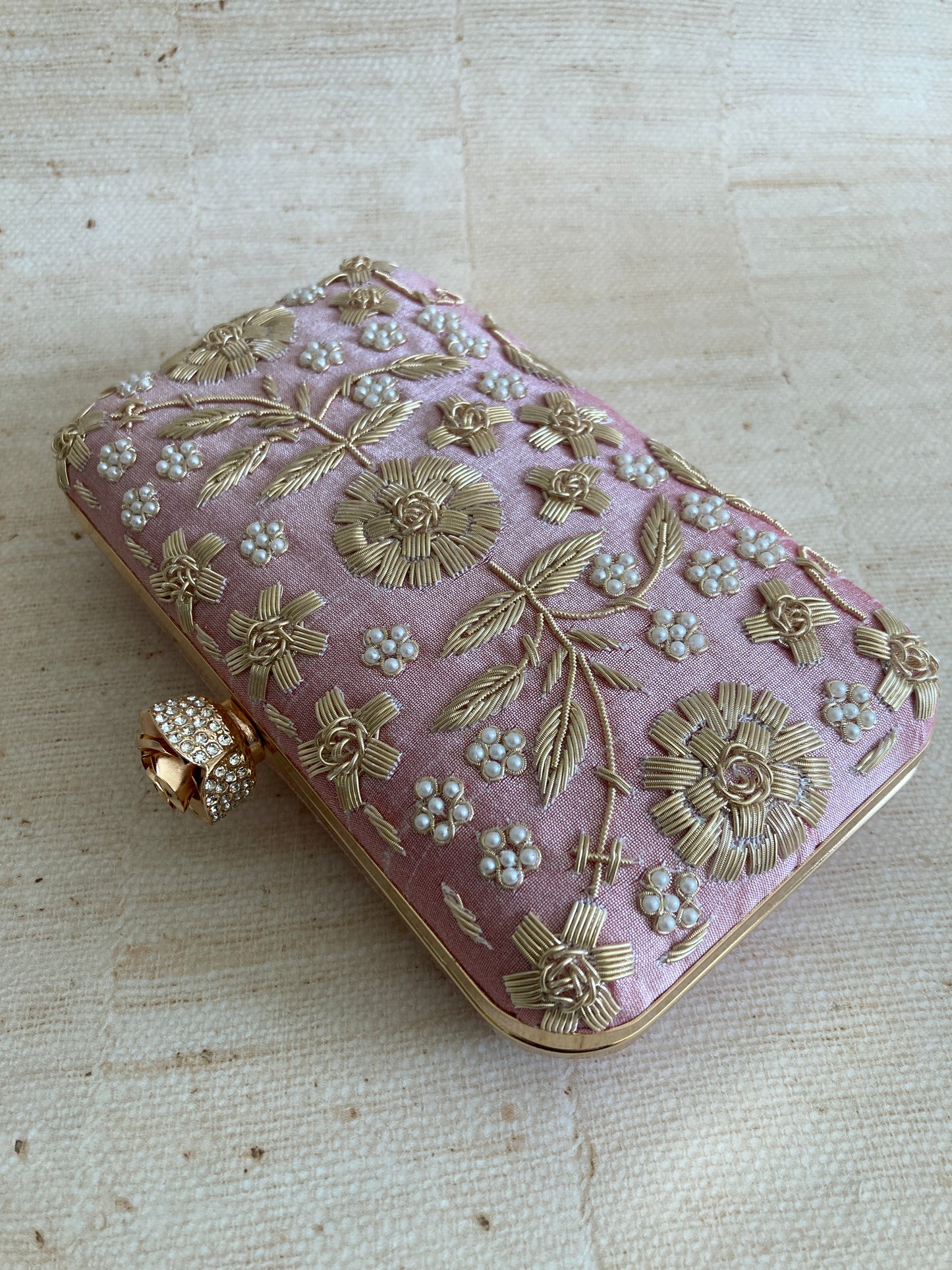 Alina (Rectangular Clutch) (Dark Pink) (ST859)