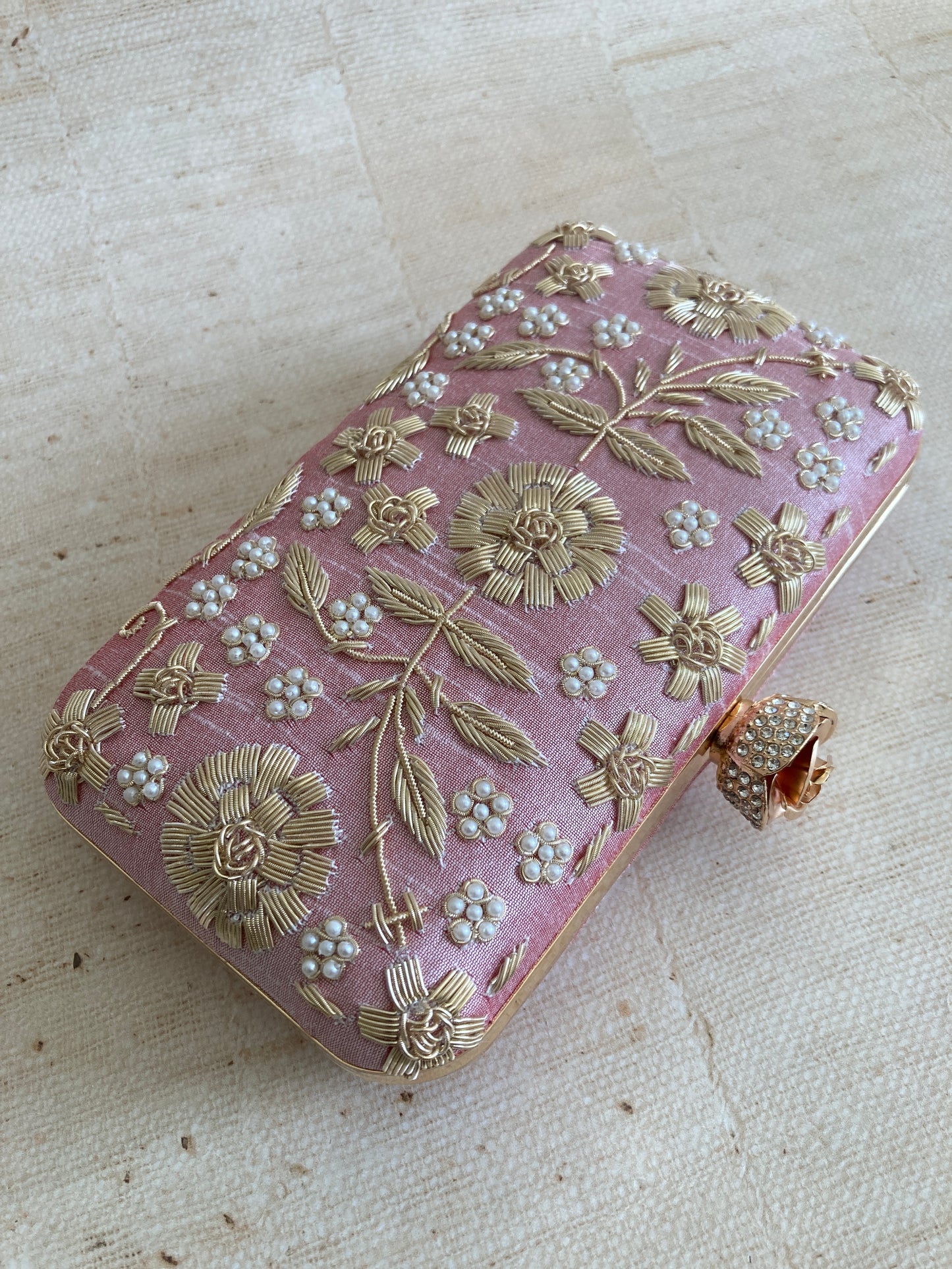 Alina (Rectangular Clutch) (Dark Pink) (ST859)