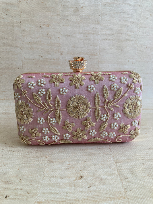 Alina (Rectangular Clutch) (Dark Pink) (ST859)