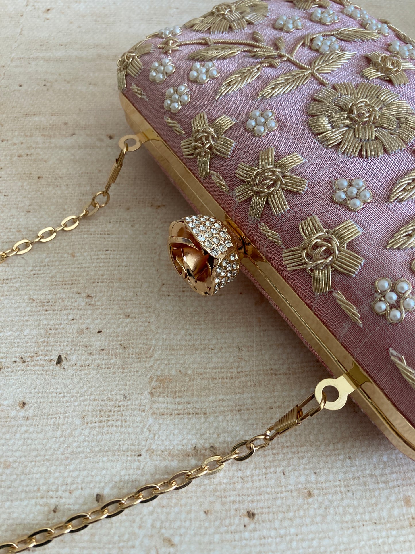 Alina (Rectangular Clutch) (Dark Pink) (ST859)