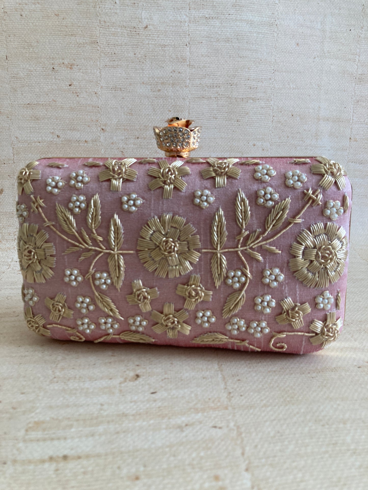 Alina (Rectangular Clutch) (Dark Pink) (ST859)
