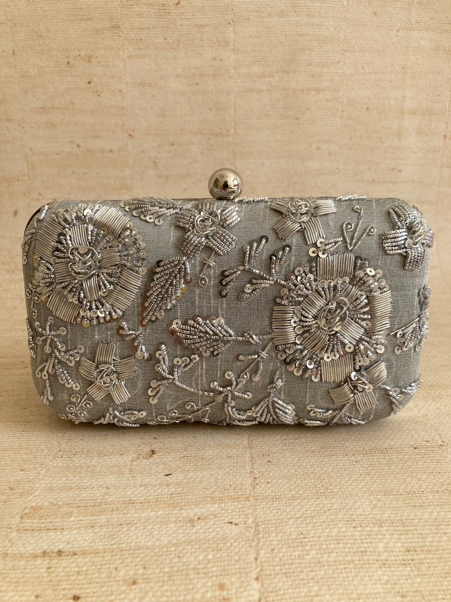 Elisa (Rectangular Clutch) (Grey) (ST1044)