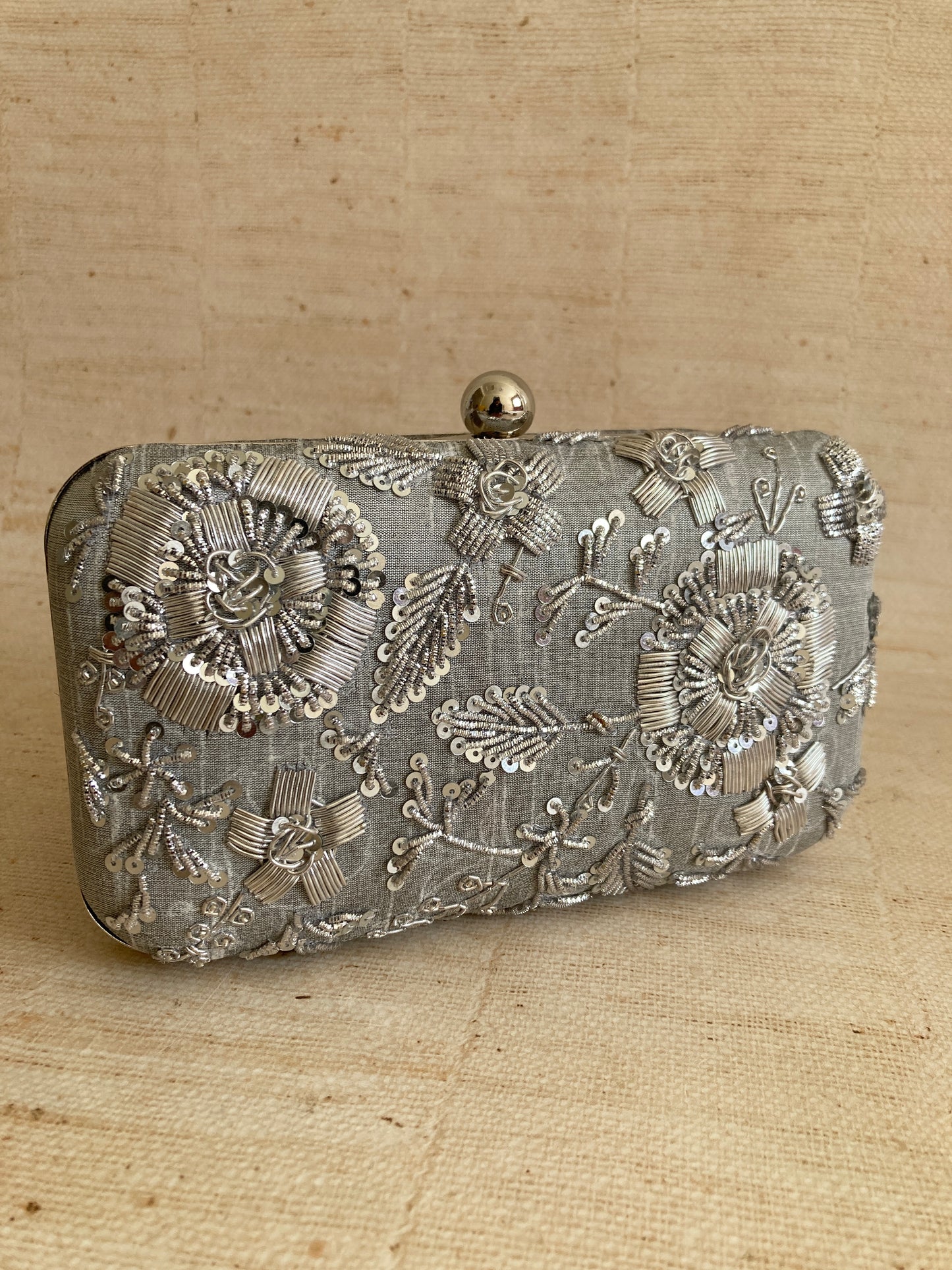 Elisa (Rectangular Clutch) (Grey) (ST1044)