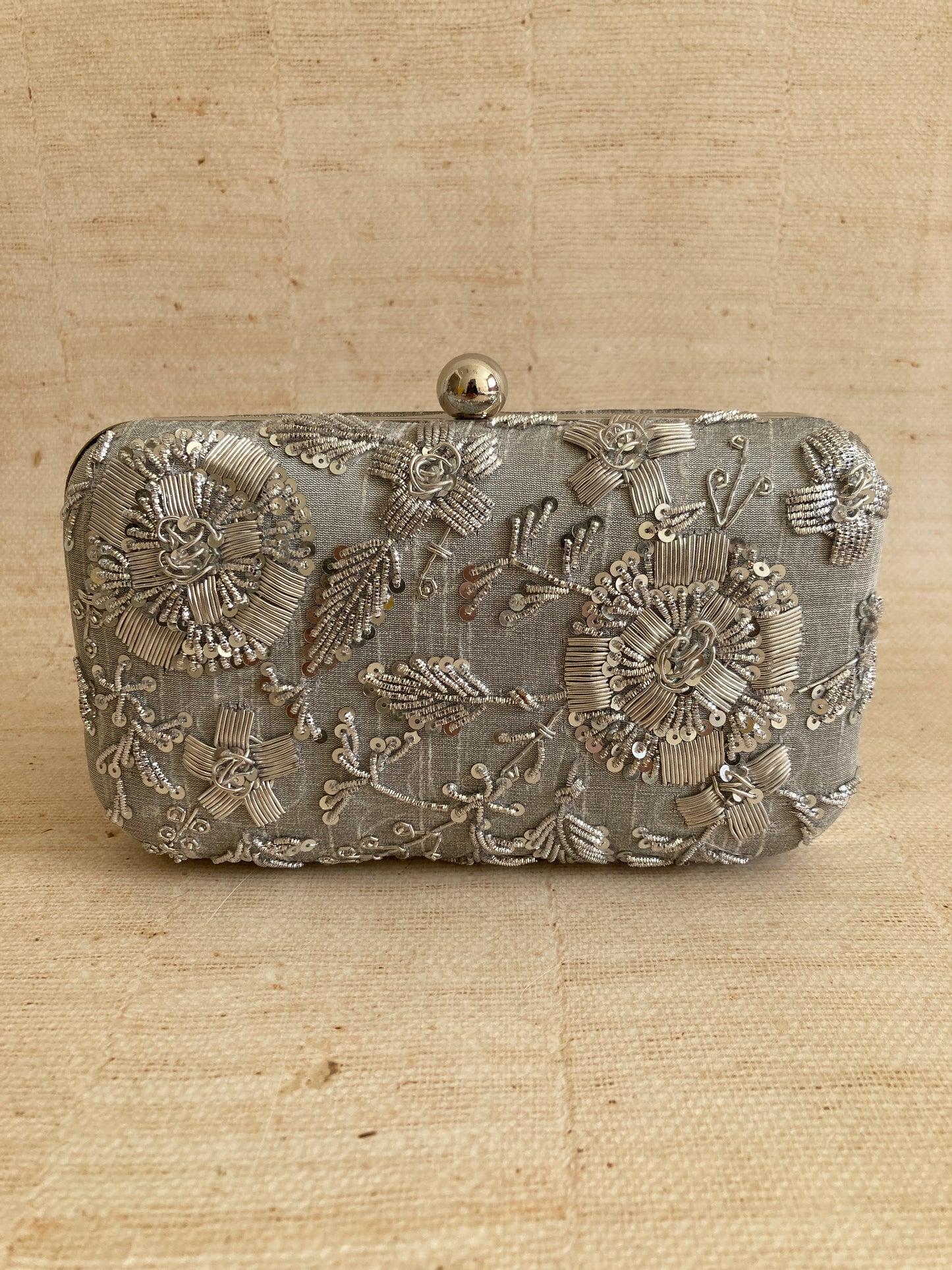 Elisa (Rectangular Clutch) (Grey) (ST1044)