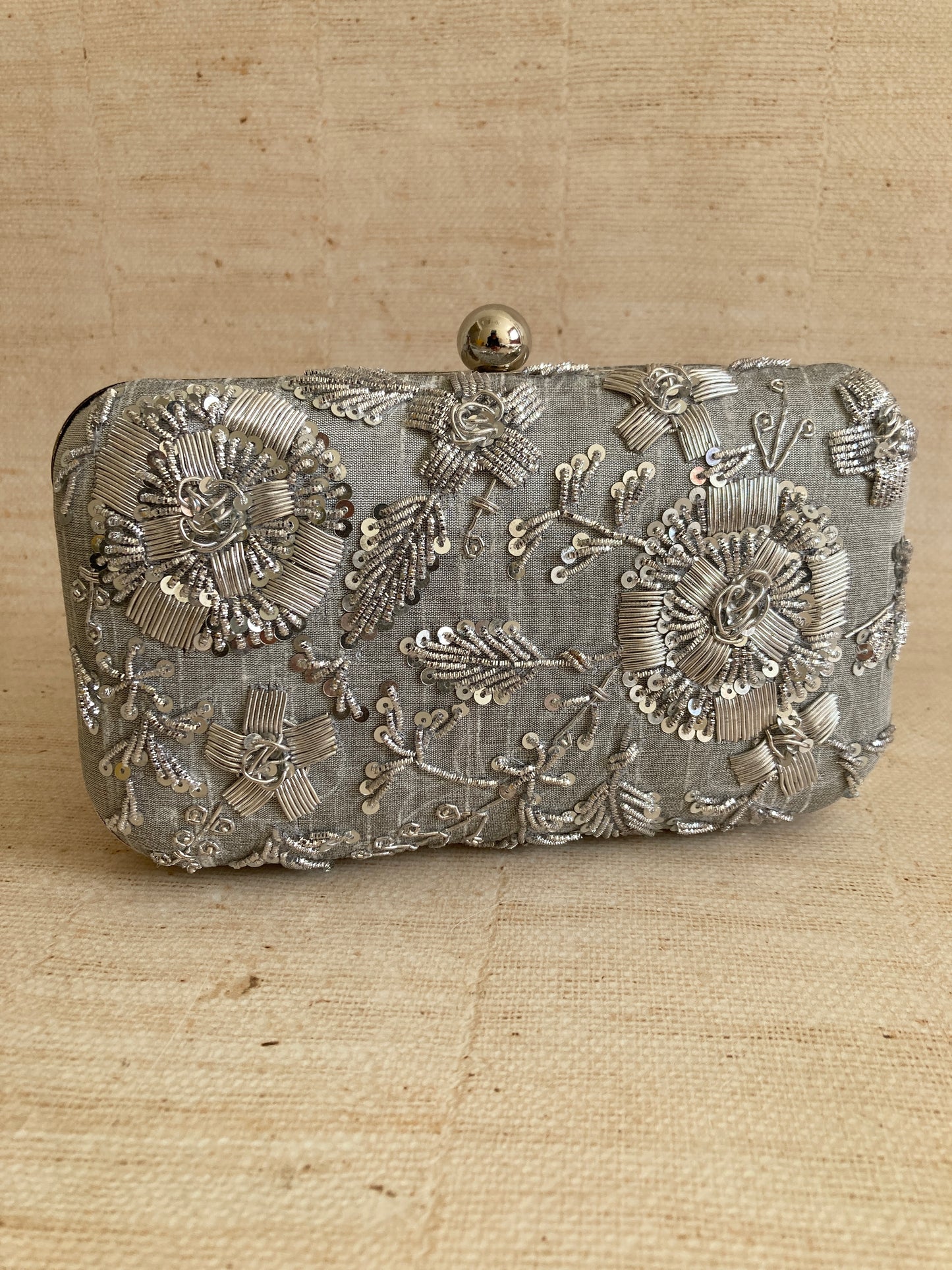 Elisa (Rectangular Clutch) (Grey) (ST1044)