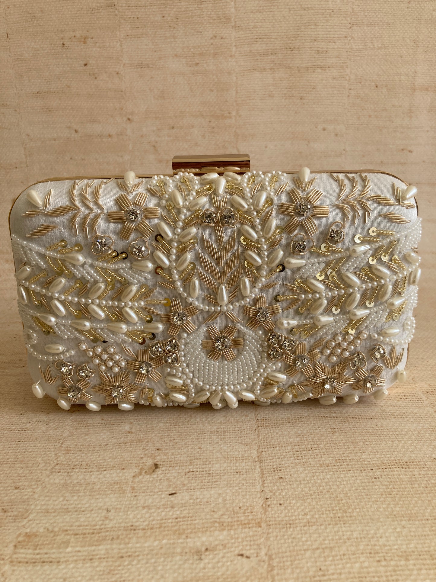 Cairo (Rectangular Clutch) (White) (ST920)