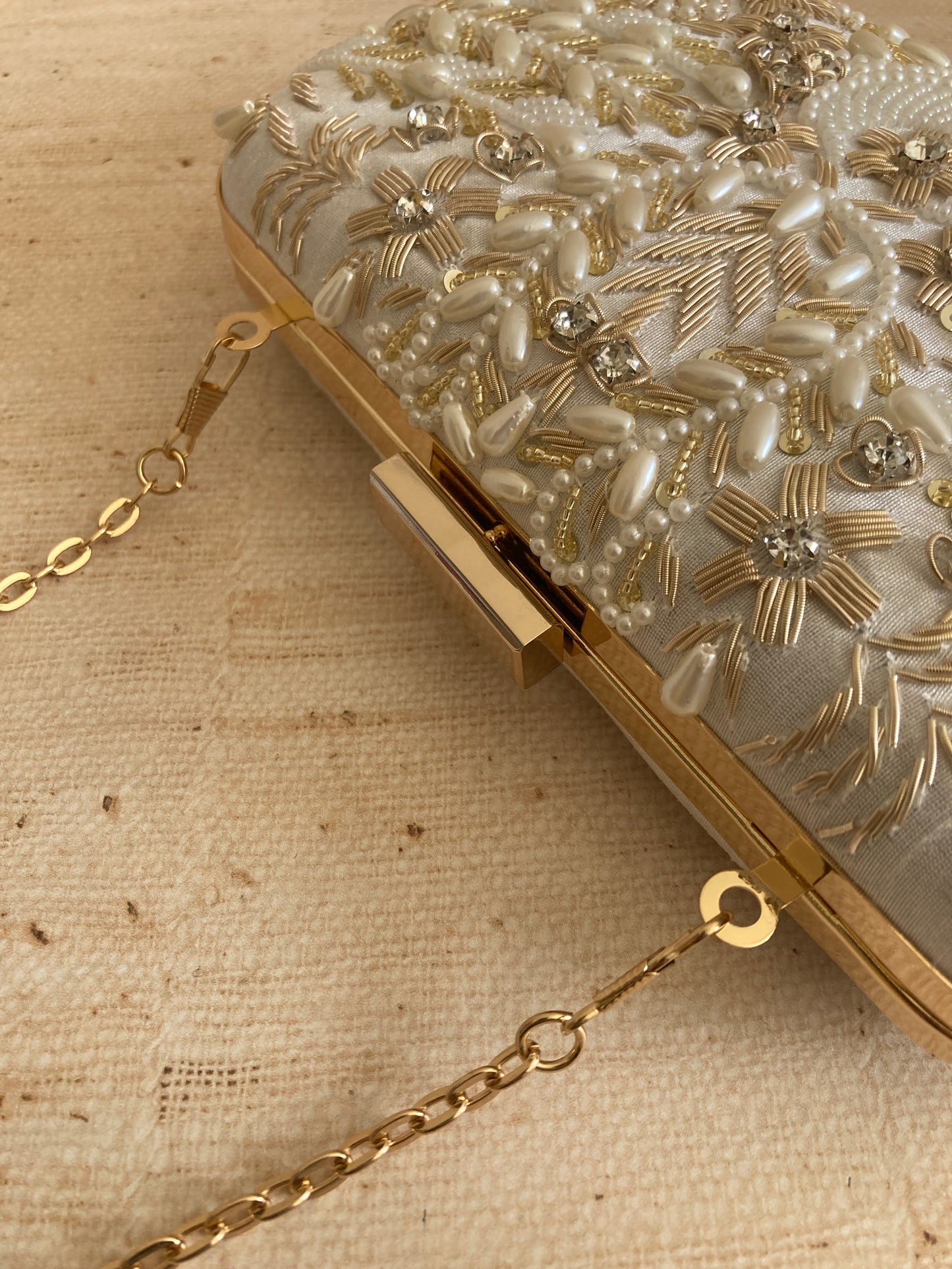 Cairo (Rectangular Clutch) (White) (ST920)