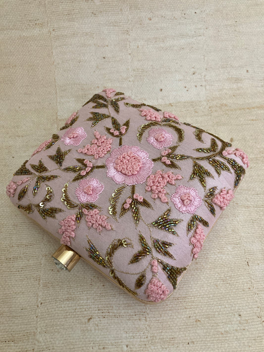 Anaya Floral Bloom Clutch Bag (Pink) (ST150)