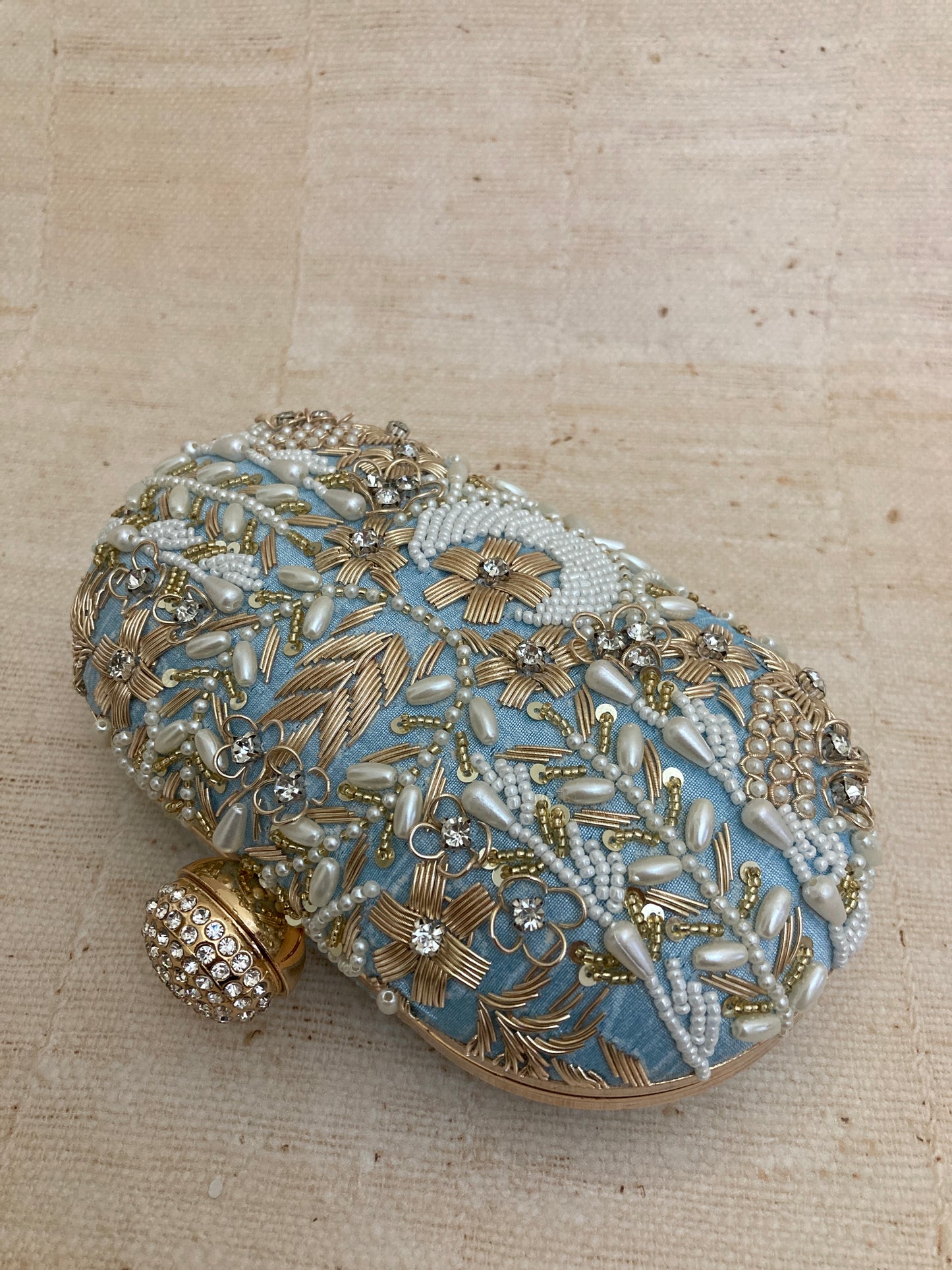 Ambrose (Oval Clutch)(Sky Blue)(ST266)