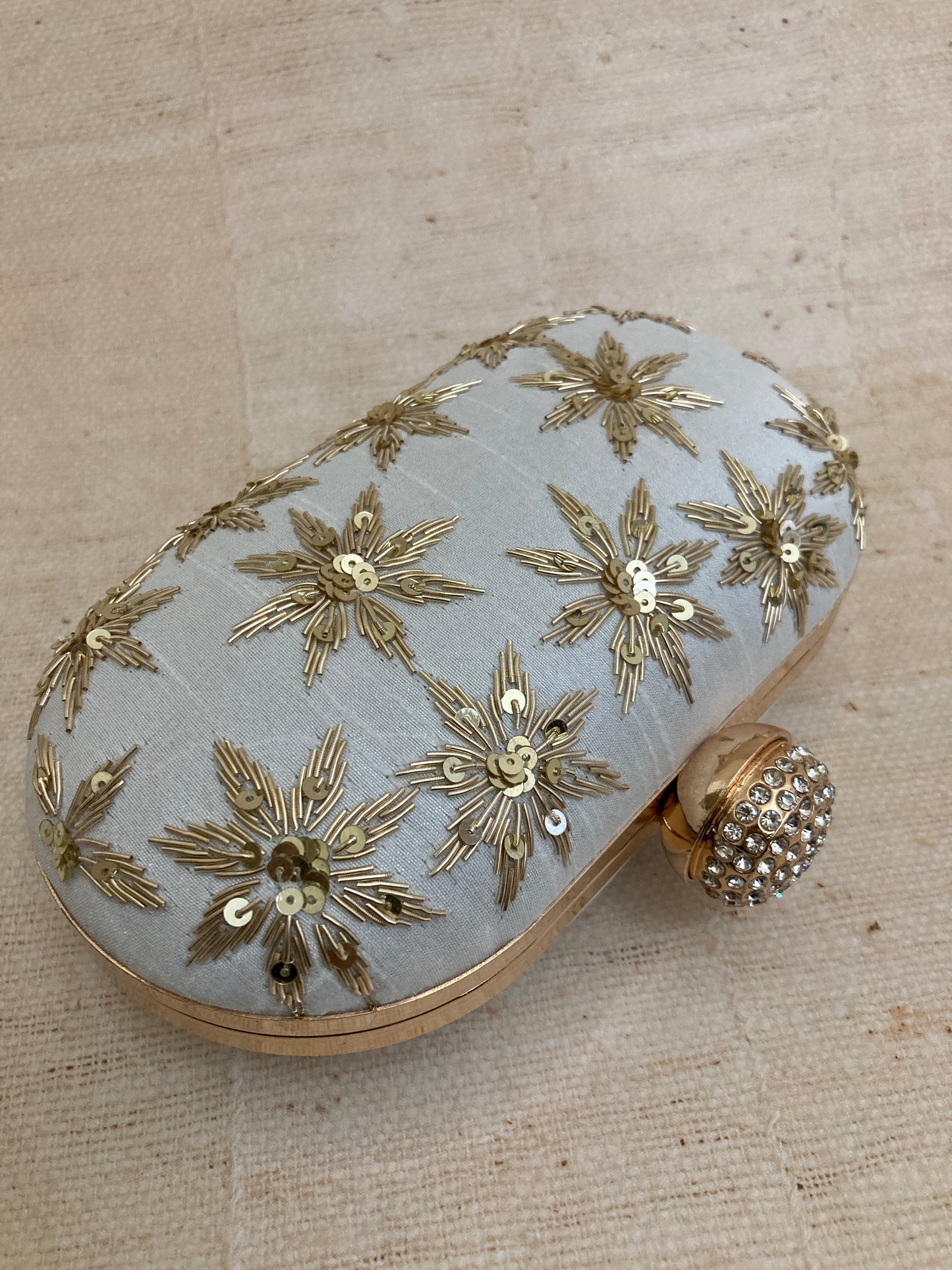 Alina Oval Clutch (ST151) (Off White)
