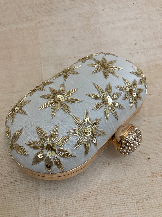 Alina Oval Clutch (ST151) (Off White)