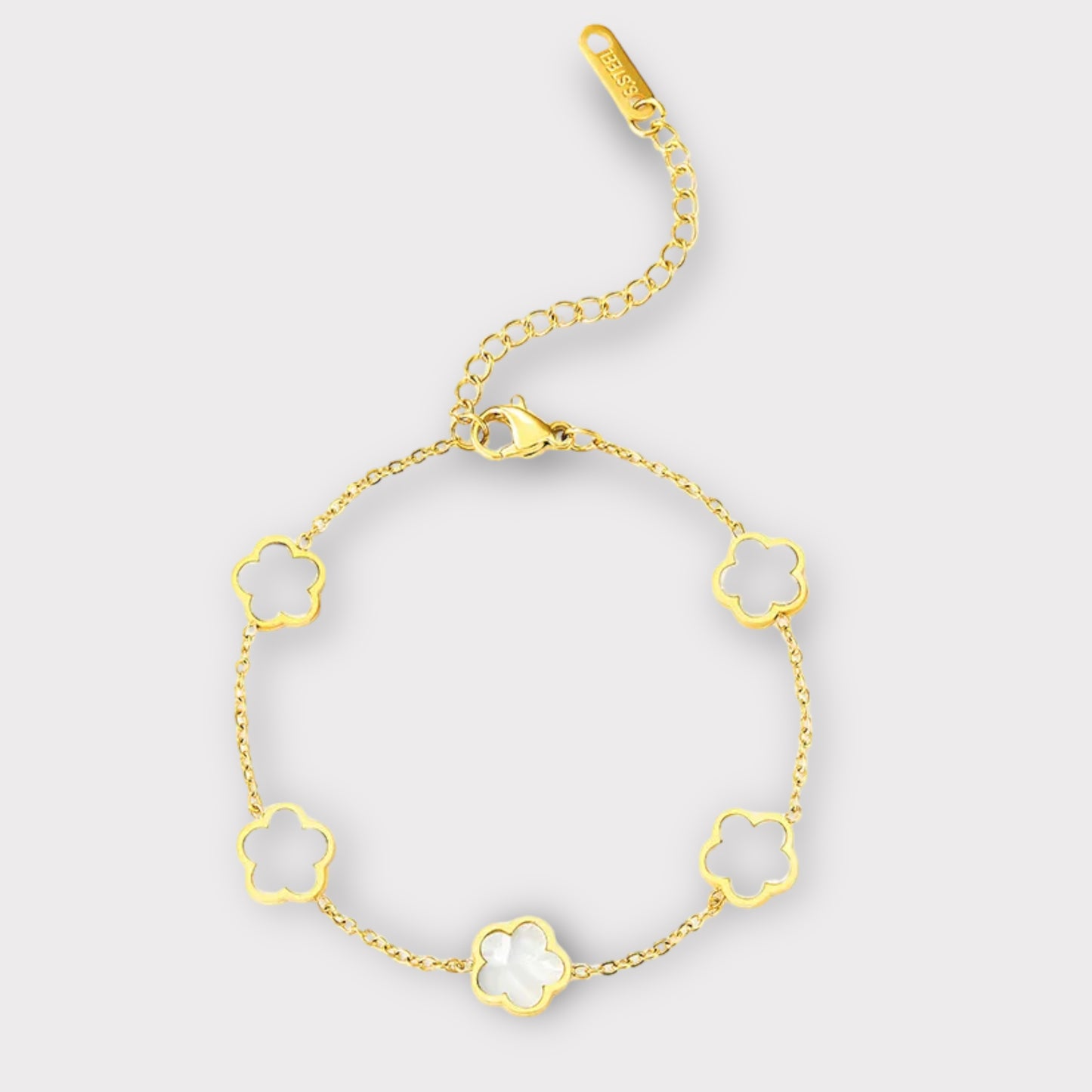 Valentina Clover Bracelet (ST819) (White)